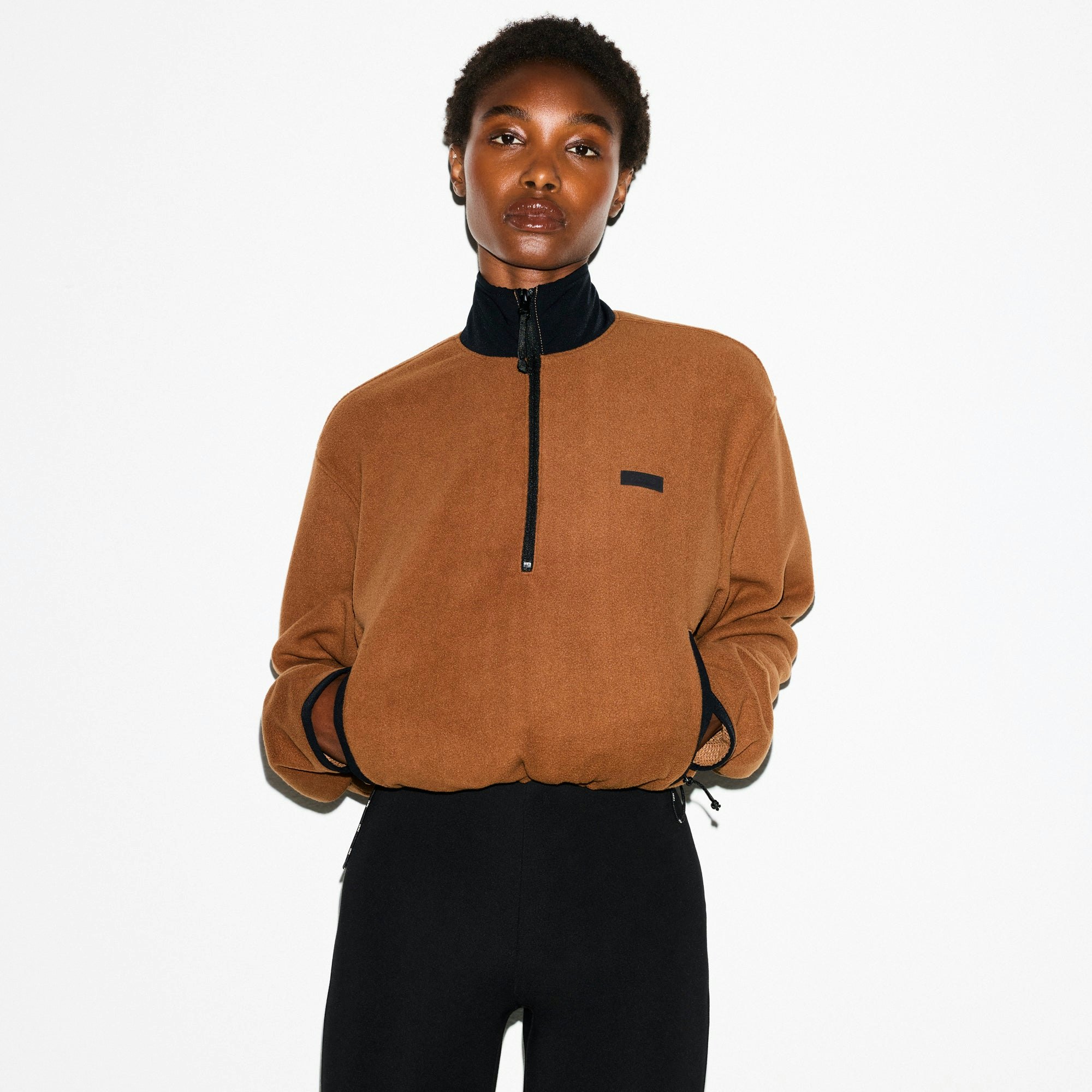 OUTDOOR FLEECE HALF ZIP | CHAI ADDITIONAL FABRIC DETAILS