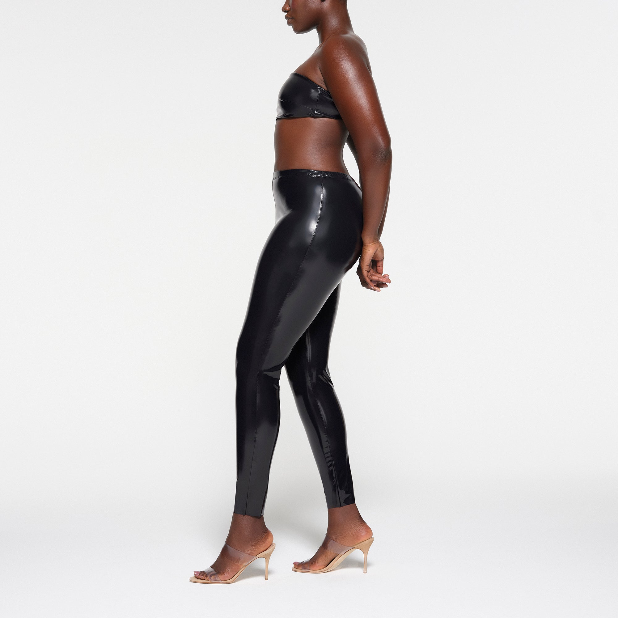 Stretch vinyl leggings cheap