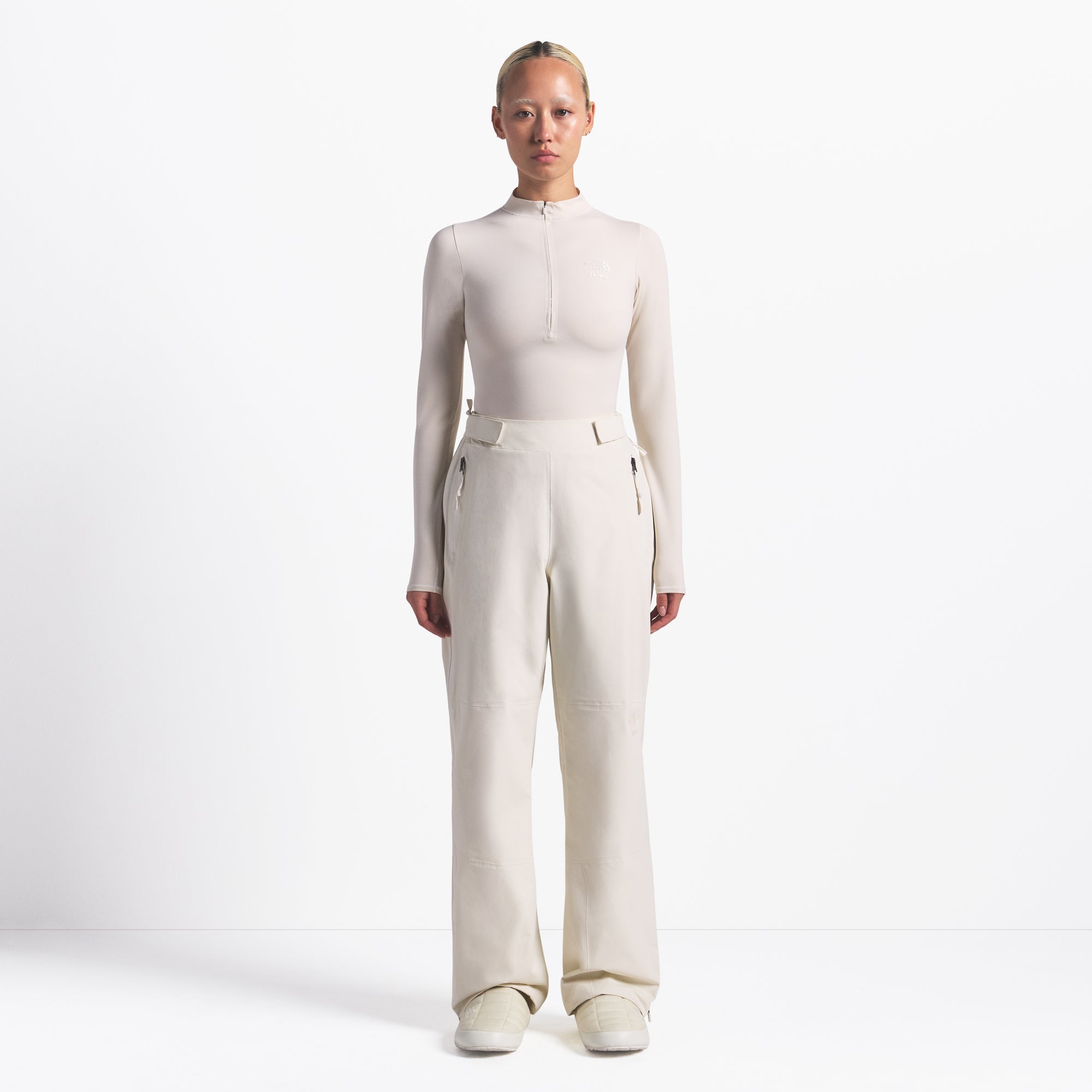 THE NORTH FACE X SKIMS SEAM TAPE PANT | BONE ON A MODEL FRONT VIEW @ | FOCUS: 0.0, 1.0, 0.9