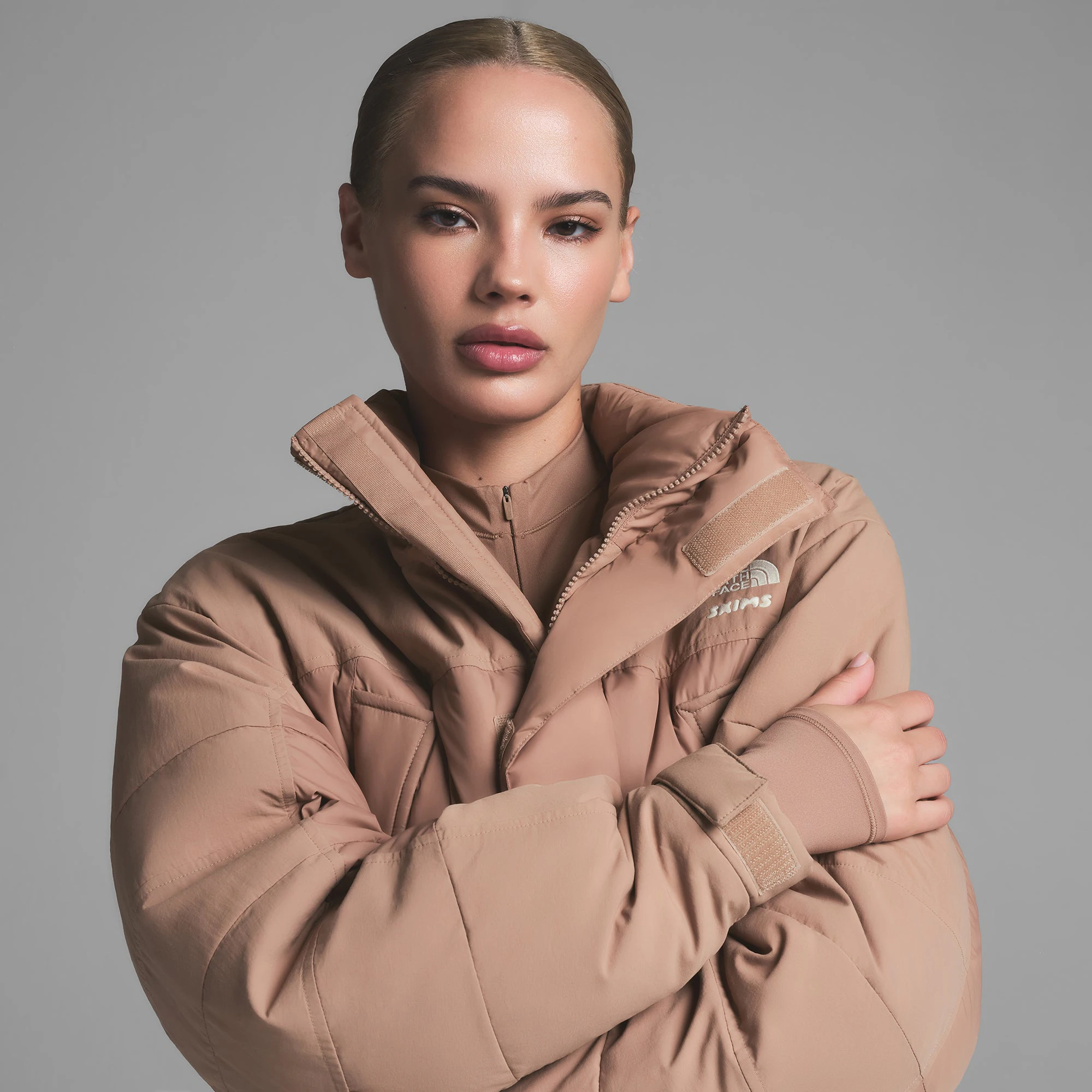THE NORTH FACE X SKIMS DOWN ONE PIECE SIENNA ADDITIONAL FABRIC DETAILS