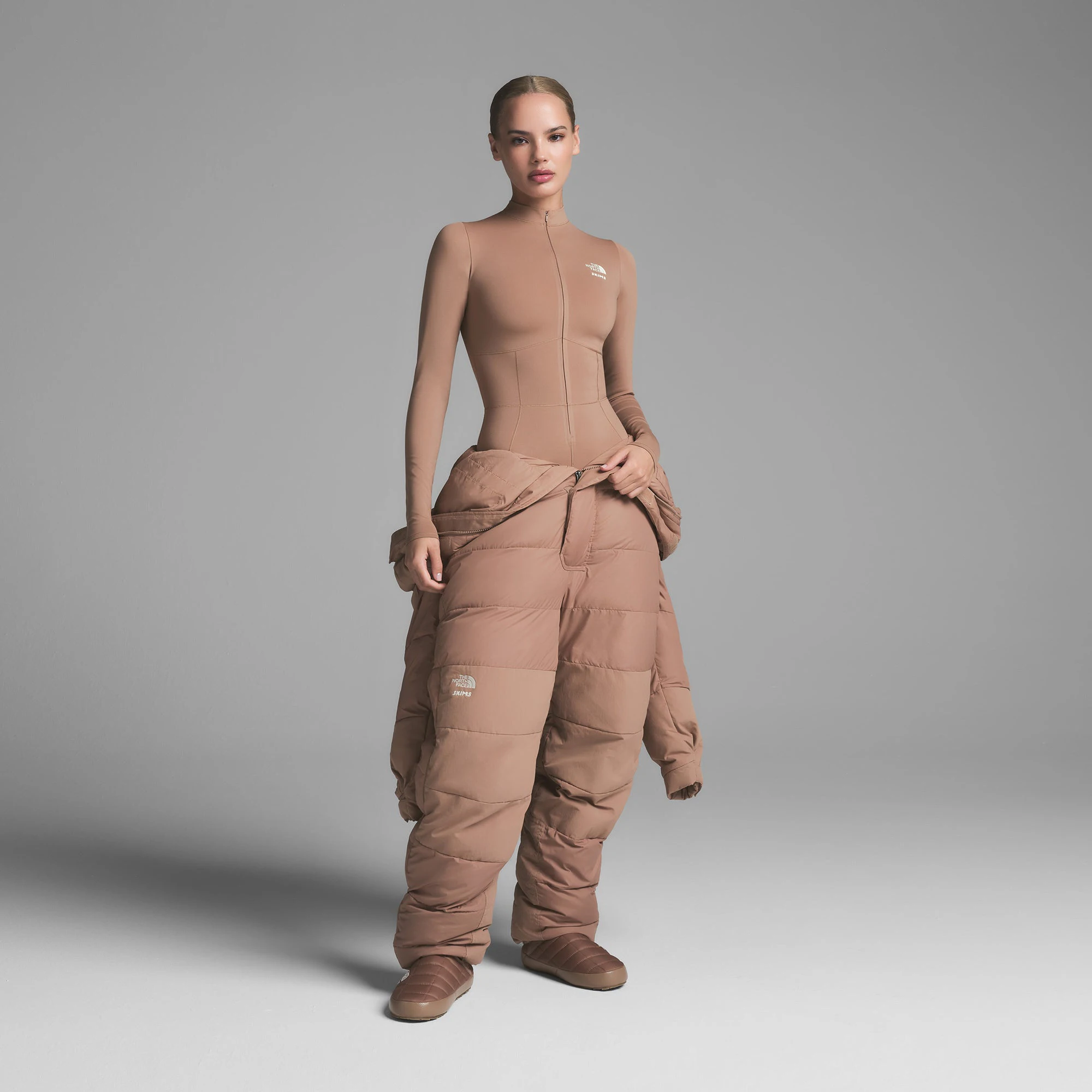 THE NORTH FACE X SKIMS DOWN ONE PIECE SIENNA ADDITIONAL FABRIC DETAILS