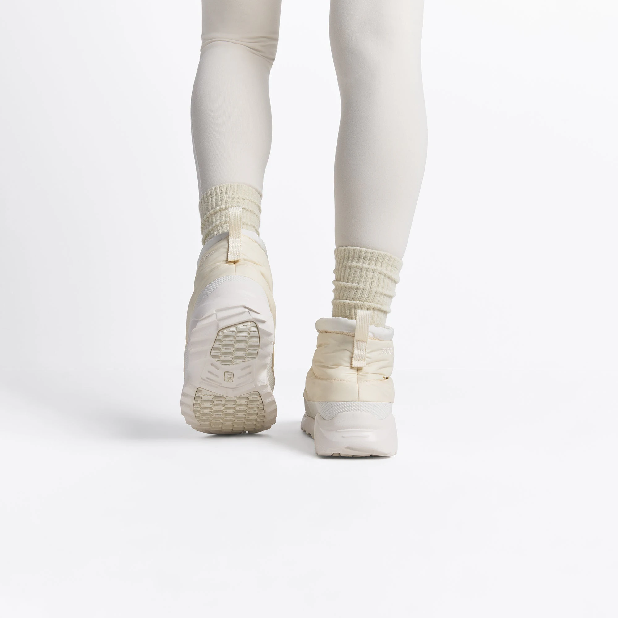 THE NORTH FACE X SKIMS NUPTSE TRACTION CHUKKA | BONE ON A MODEL BACK VIEW @ | FOCUS: 0.0, 1.0, 0.9