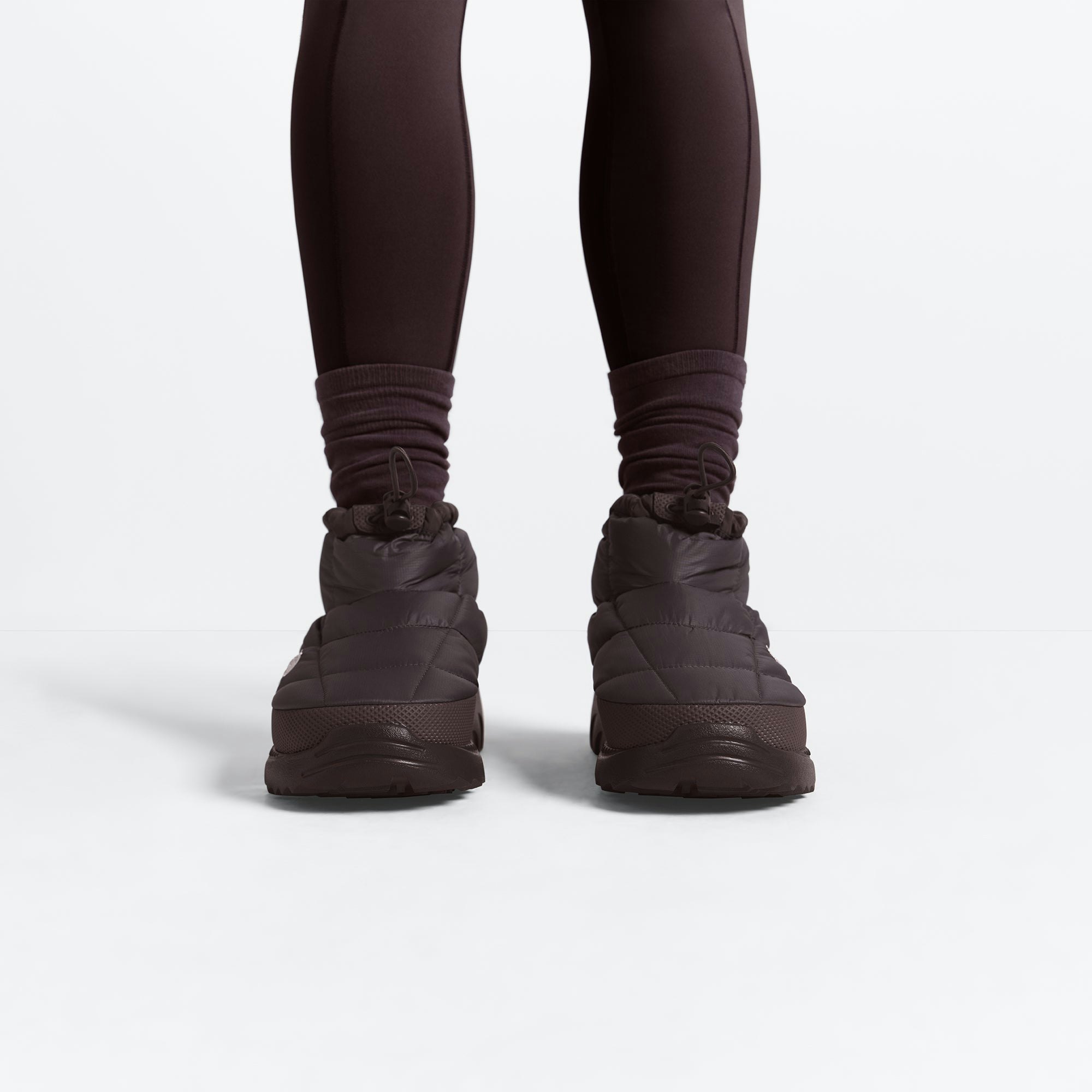 THE NORTH FACE X SKIMS NUPTSE TRACTION CHUKKA | PHOENIX ON A MODEL FRONT VIEW @ | FOCUS: 0.0, 1.0, 0.9