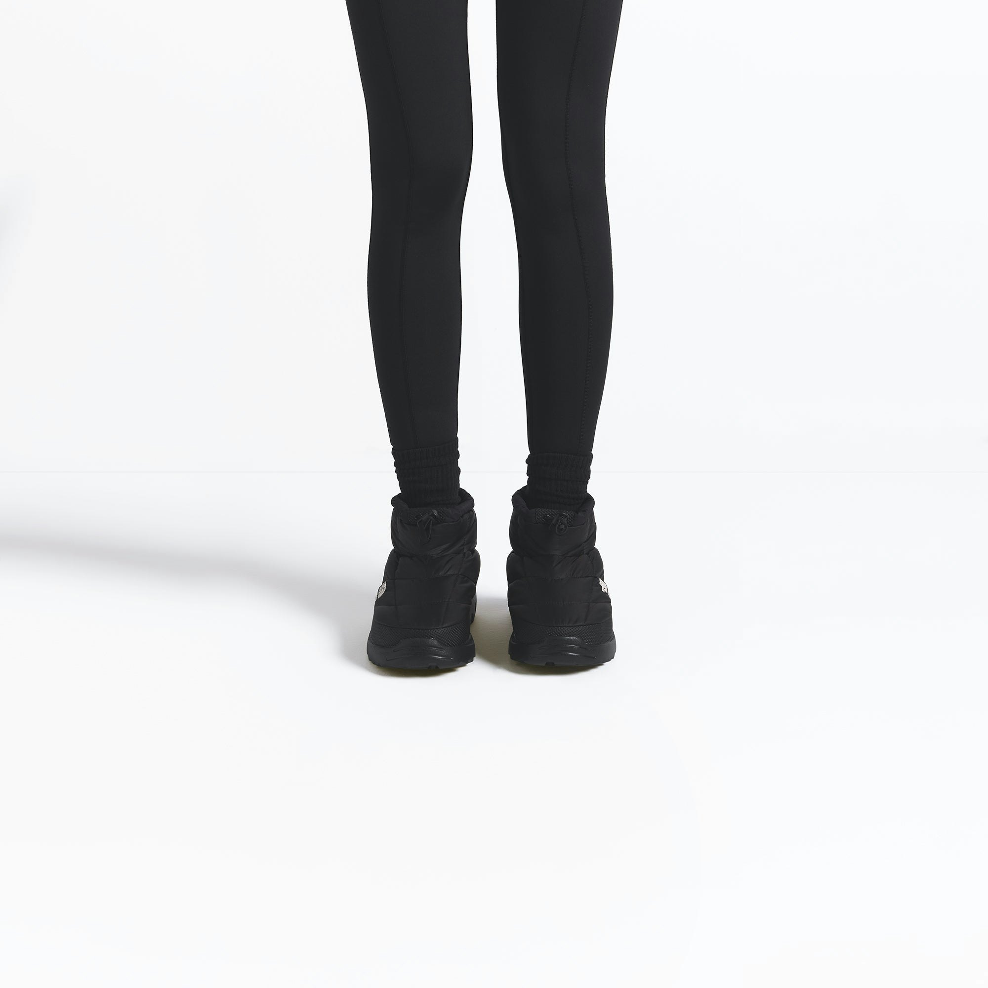 THE NORTH FACE X SKIMS NUPTSE TRACTION CHUKKA | ONYX ON A MODEL FRONT VIEW @ | FOCUS: 0.0, 1.0, 0.9