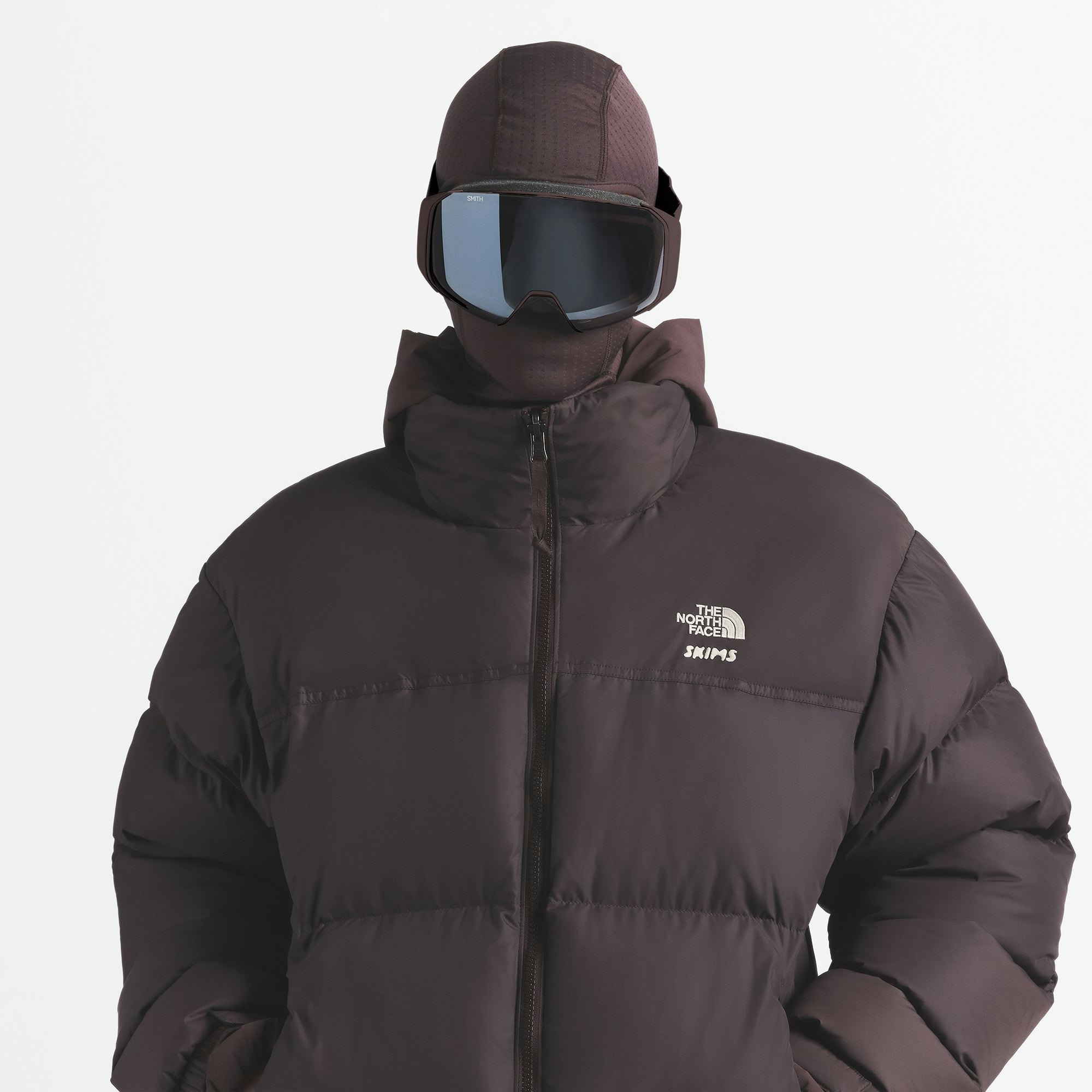 THE NORTH FACE X SKIMS DOTKNIT BALACLAVA | PHOENIX ON A MODEL FRONT VIEW @ | FOCUS: 0.0, 1.0, 0.9