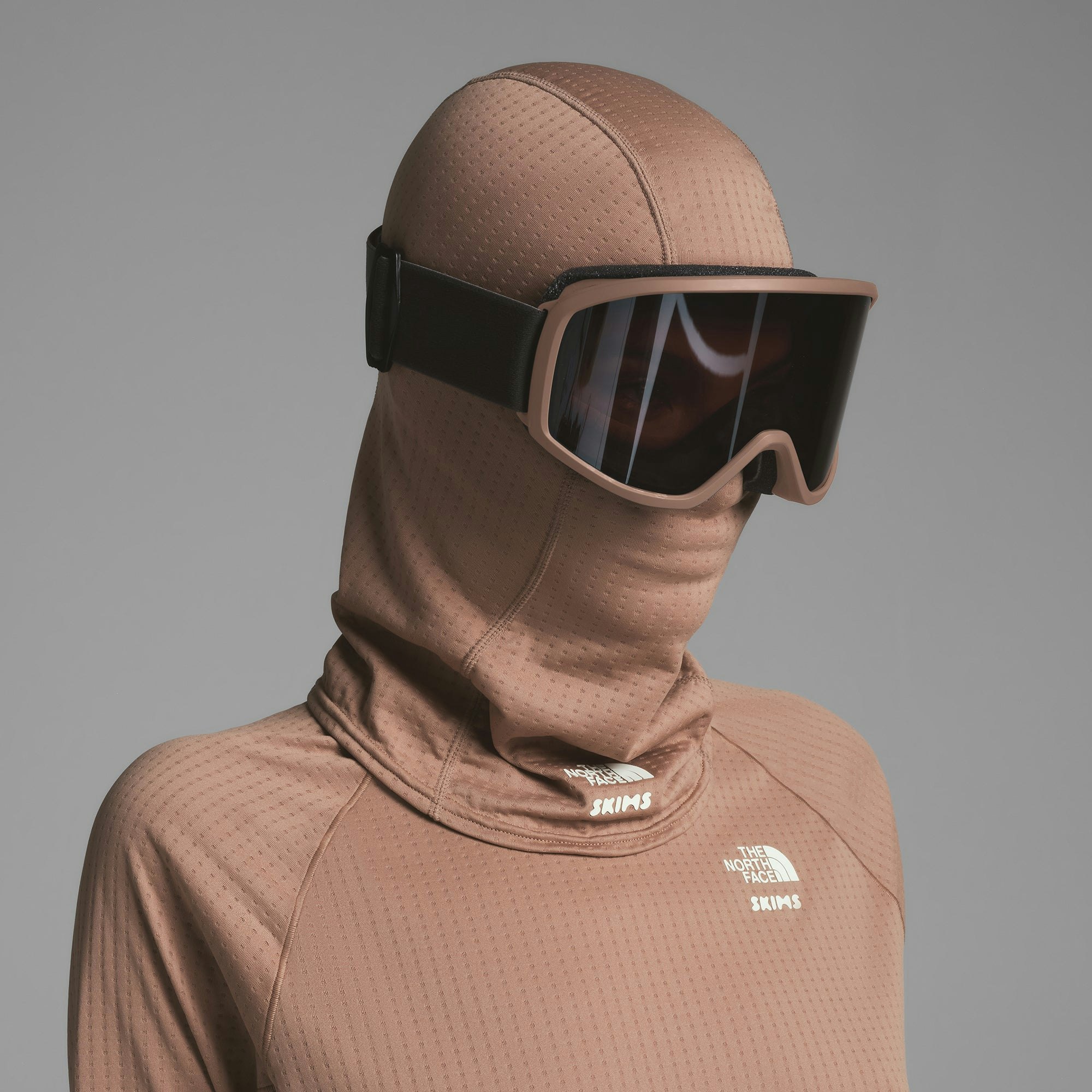 THE NORTH FACE X SKIMS DOTKNIT BALACLAVA | SIENNA ON A MODEL SIDE VIEW