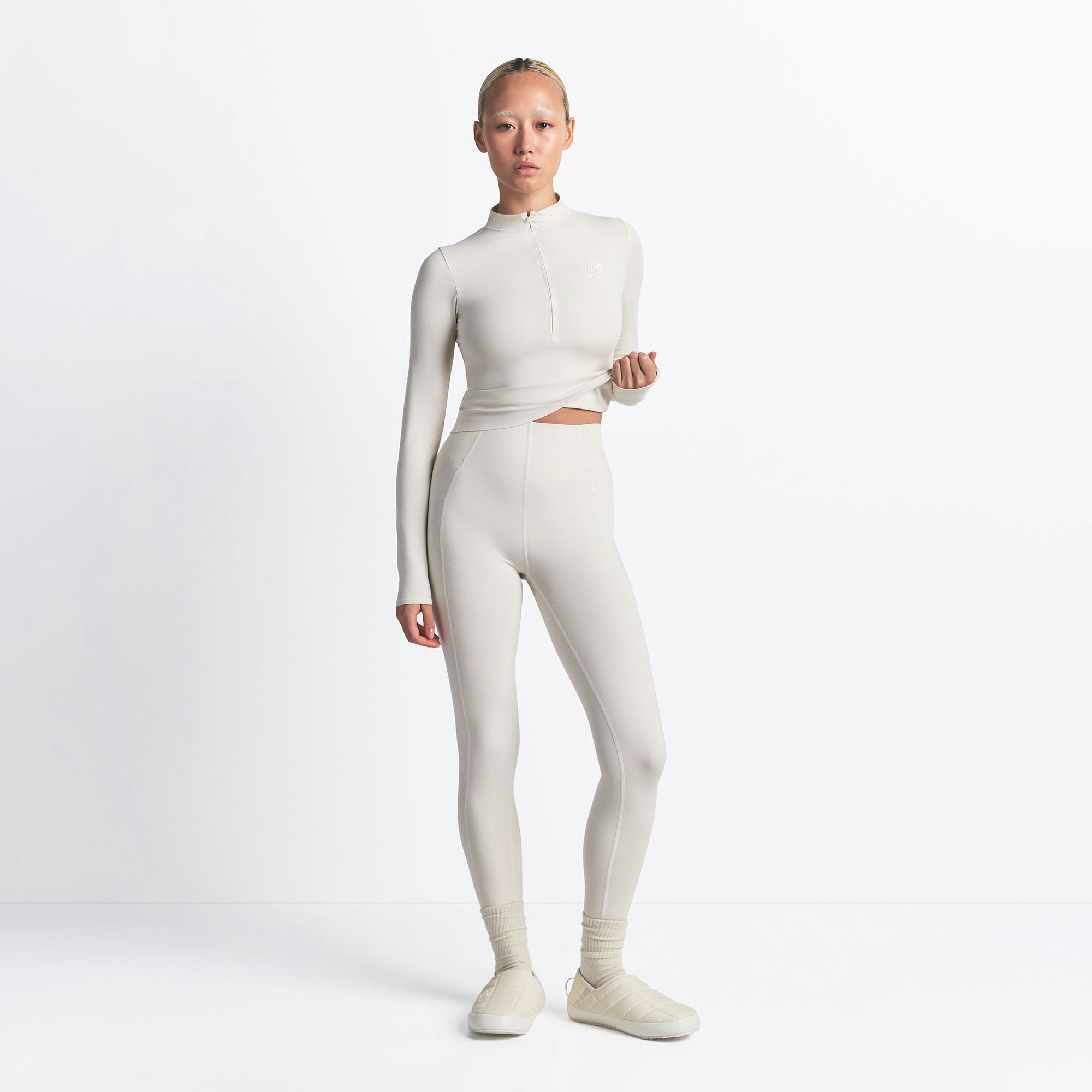 THE NORTH FACE X SKIMS REFINA LEGGING | BONE ON A MODEL FRONT VIEW @ | FOCUS: 0.0, 1.0, 0.9