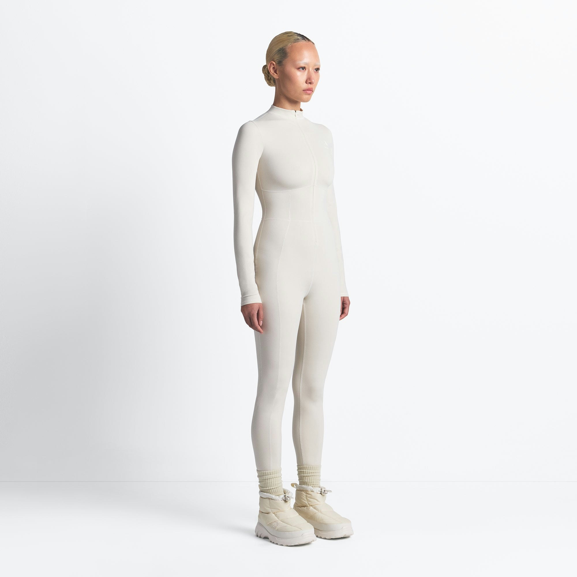 THE NORTH FACE X SKIMS REFINA BODYSUIT | BONE ON A MODEL FRONT VIEW @ | FOCUS: 0.0, 1.0, 0.9