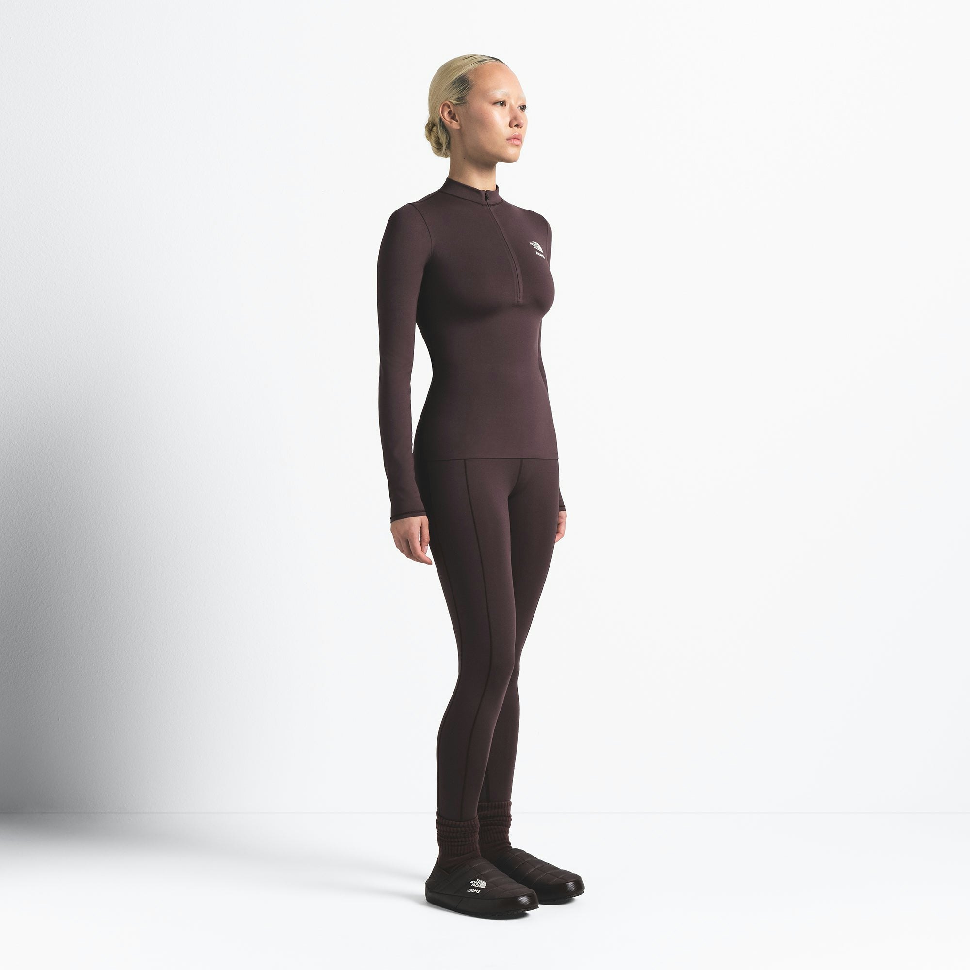 THE NORTH FACE X SKIMS REFINA LONG SLEEVE TOP | PHOENIX ON A MODEL FRONT VIEW @ | FOCUS: 0.0, 1.0, 0.9