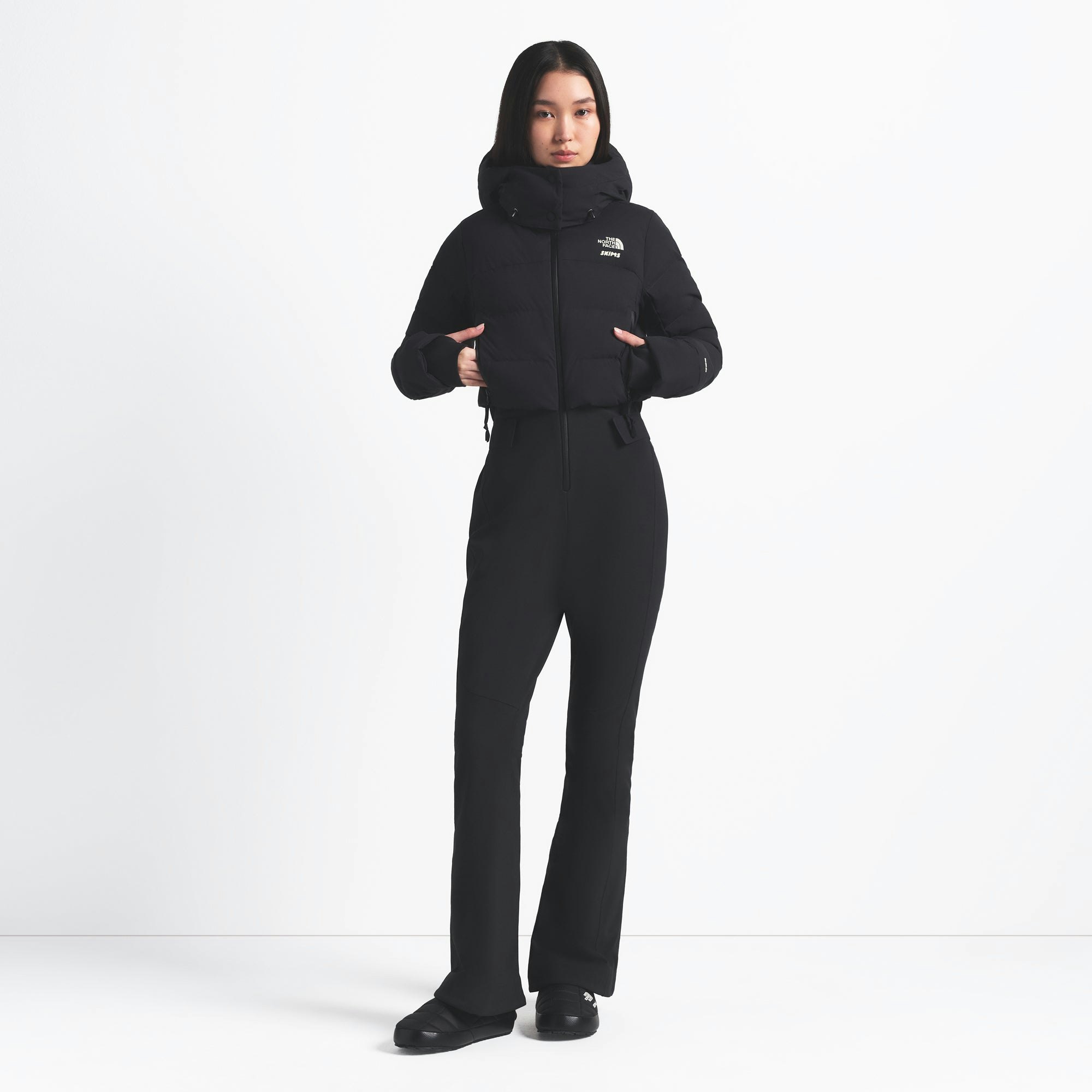 THE NORTH FACE X SKIMS OFF THE CLOCK ONE PIECE | ONYX ON A MODEL FRONT VIEW @ | FOCUS: 0.0, 1.0, 0.9