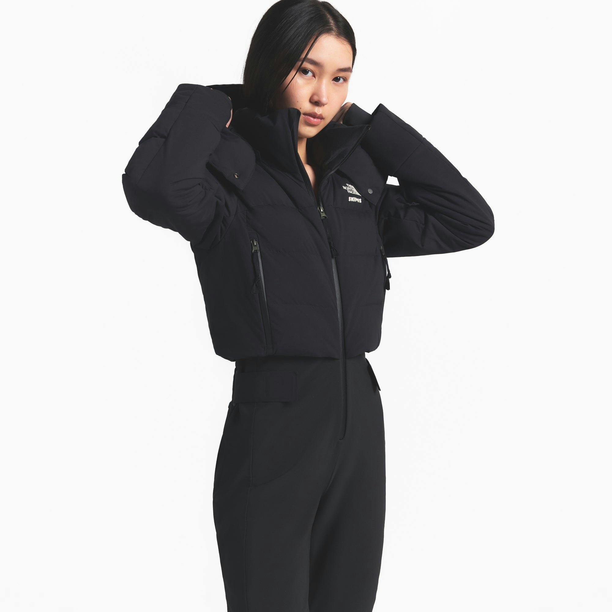 THE NORTH FACE X SKIMS OFF THE CLOCK ONE PIECE | ONYX ON A MODEL FRONT VIEW @ | FOCUS: 0.0, 1.0, 0.9