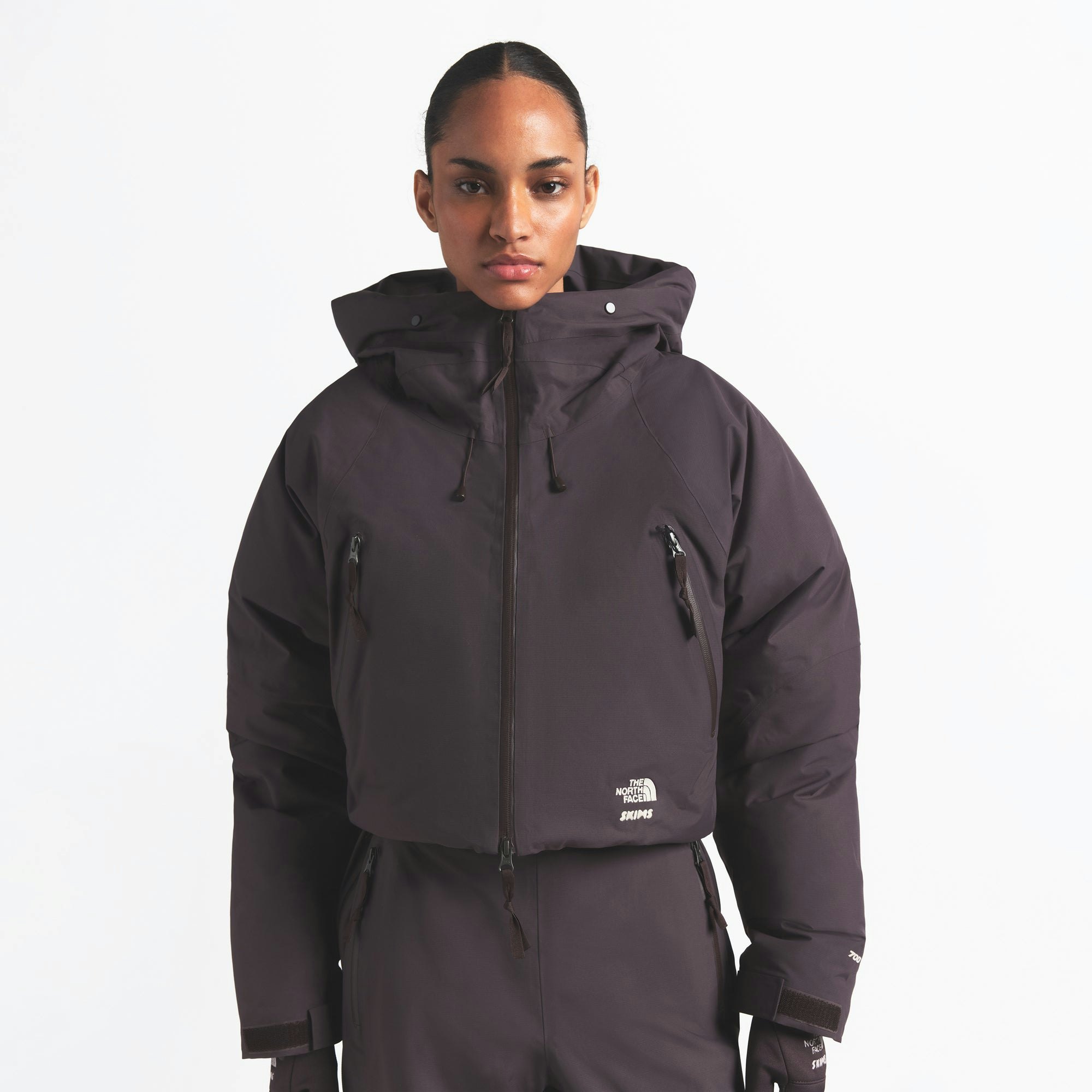 THE NORTH FACE X SKIMS INSULATED SHELL JACKET | PHOENIX ON A MODEL FRONT VIEW @ | FOCUS: 0.0, 1.0, 0.9