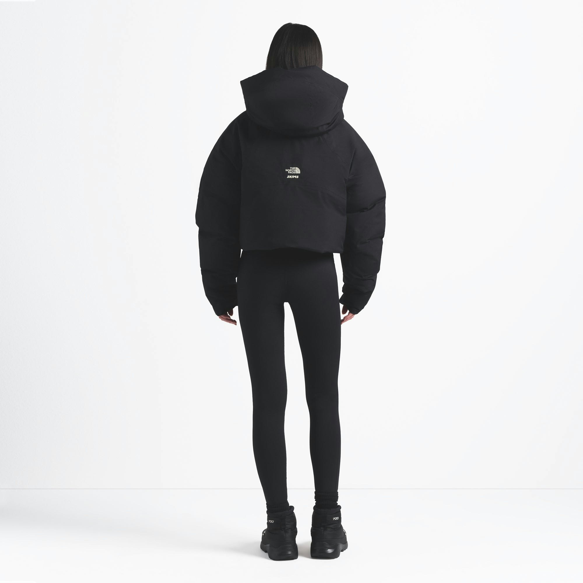 THE NORTH FACE X SKIMS INSULATED SHELL JACKET | ONYX ON A MODEL FRONT VIEW @ | FOCUS: 0.0, 1.0, 0.9