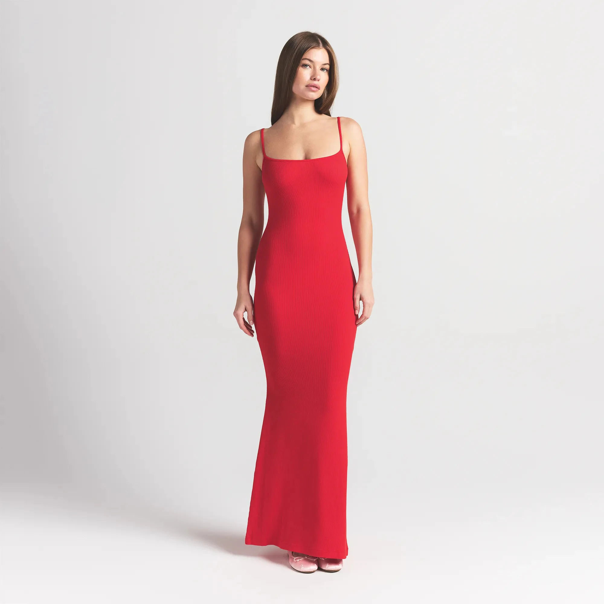 SOFT LOUNGE LONG SLIP DRESS | CHERRY | XXS SOFT LOUNGE LONG SLIP DRESS | CHERRY | XXS