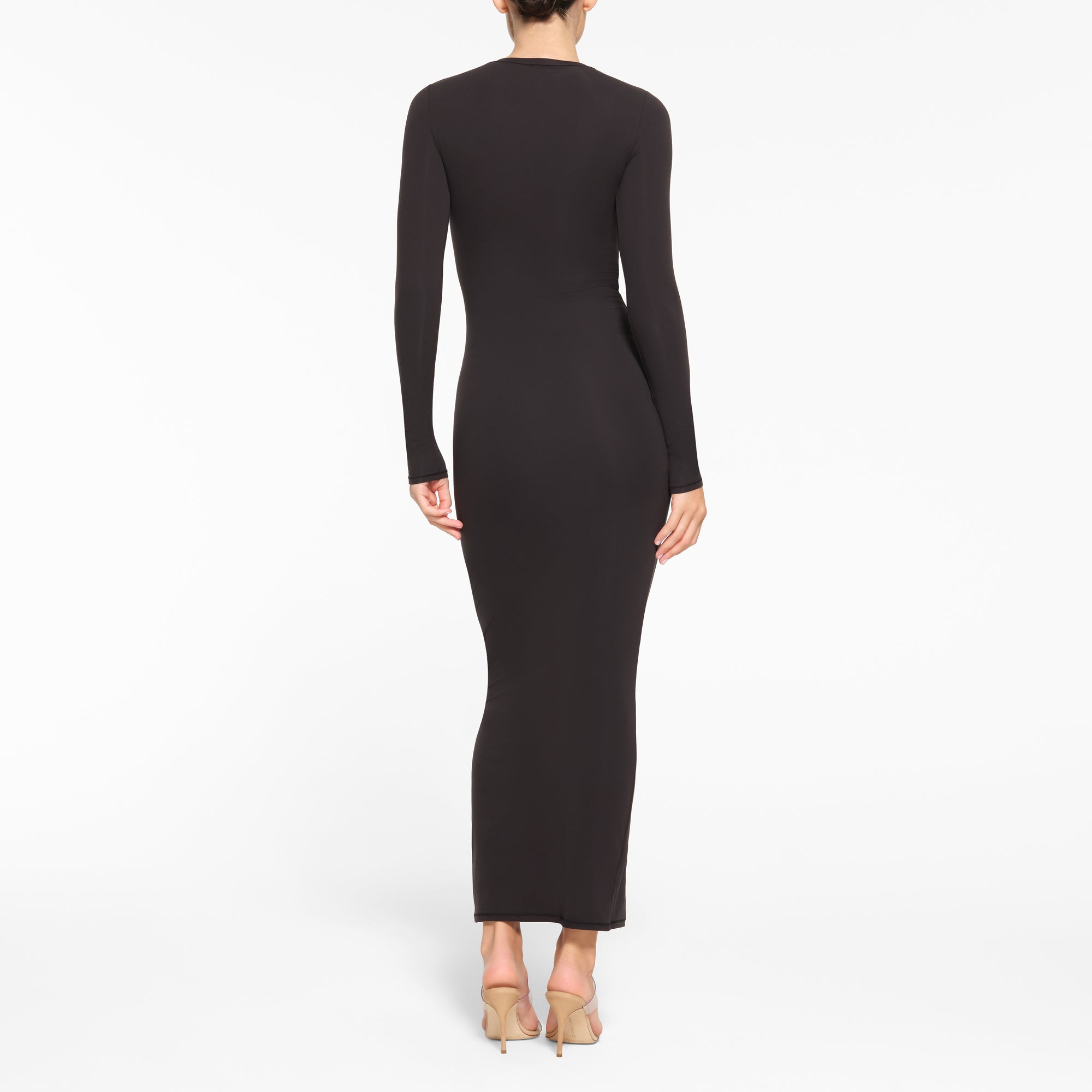 FITS EVERYBODY CREW NECK LONG SLEEVE DRESS | ONYX