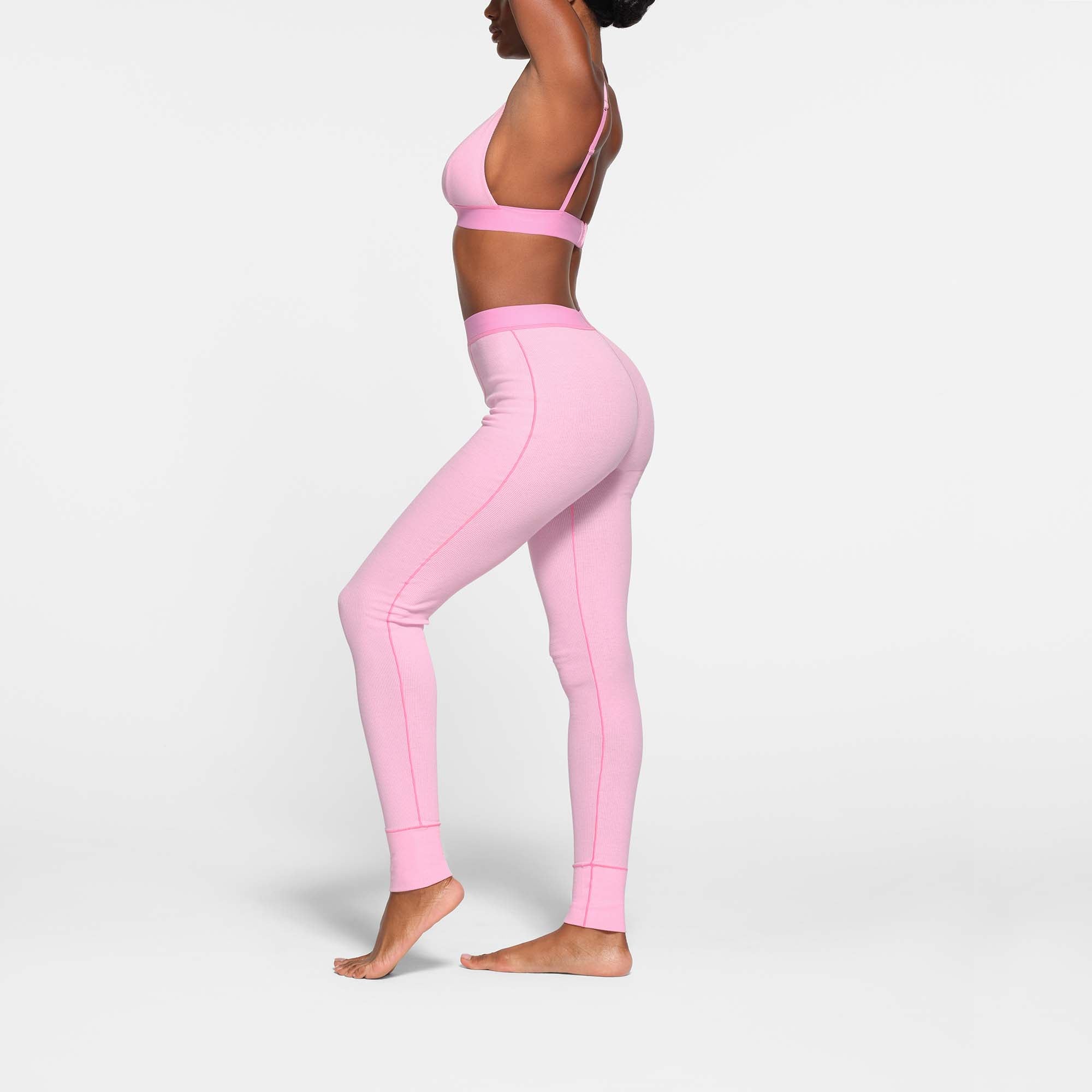 COTTON RIB LEGGING | BUBBLE GUM