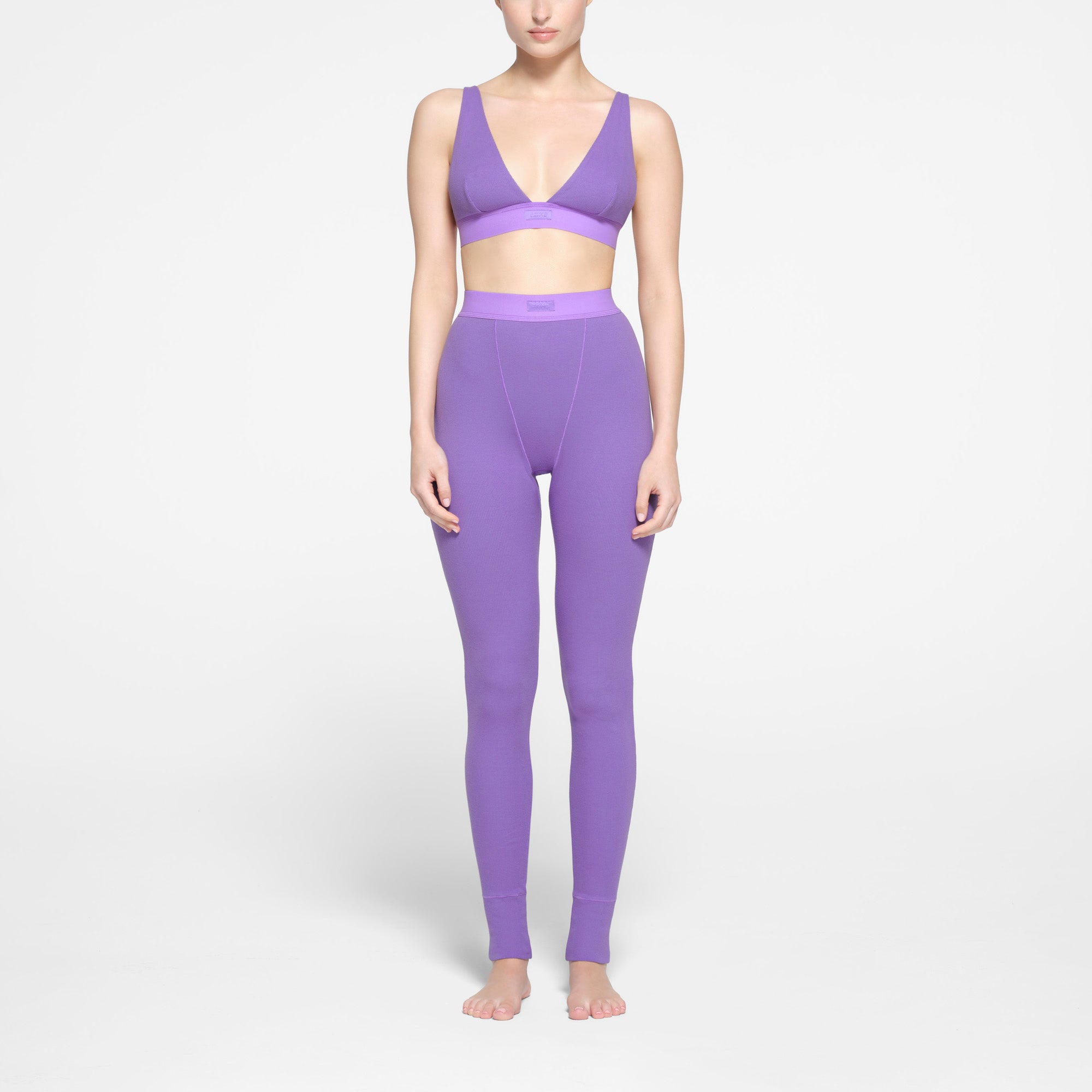COTTON RIB LEGGING | ULTRA VIOLET