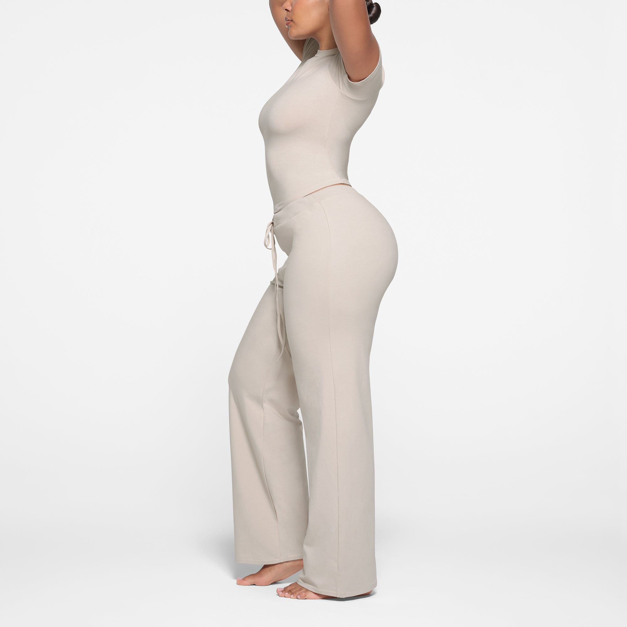 Beige Straight Leg Pants - All Bottoms | Red Dress