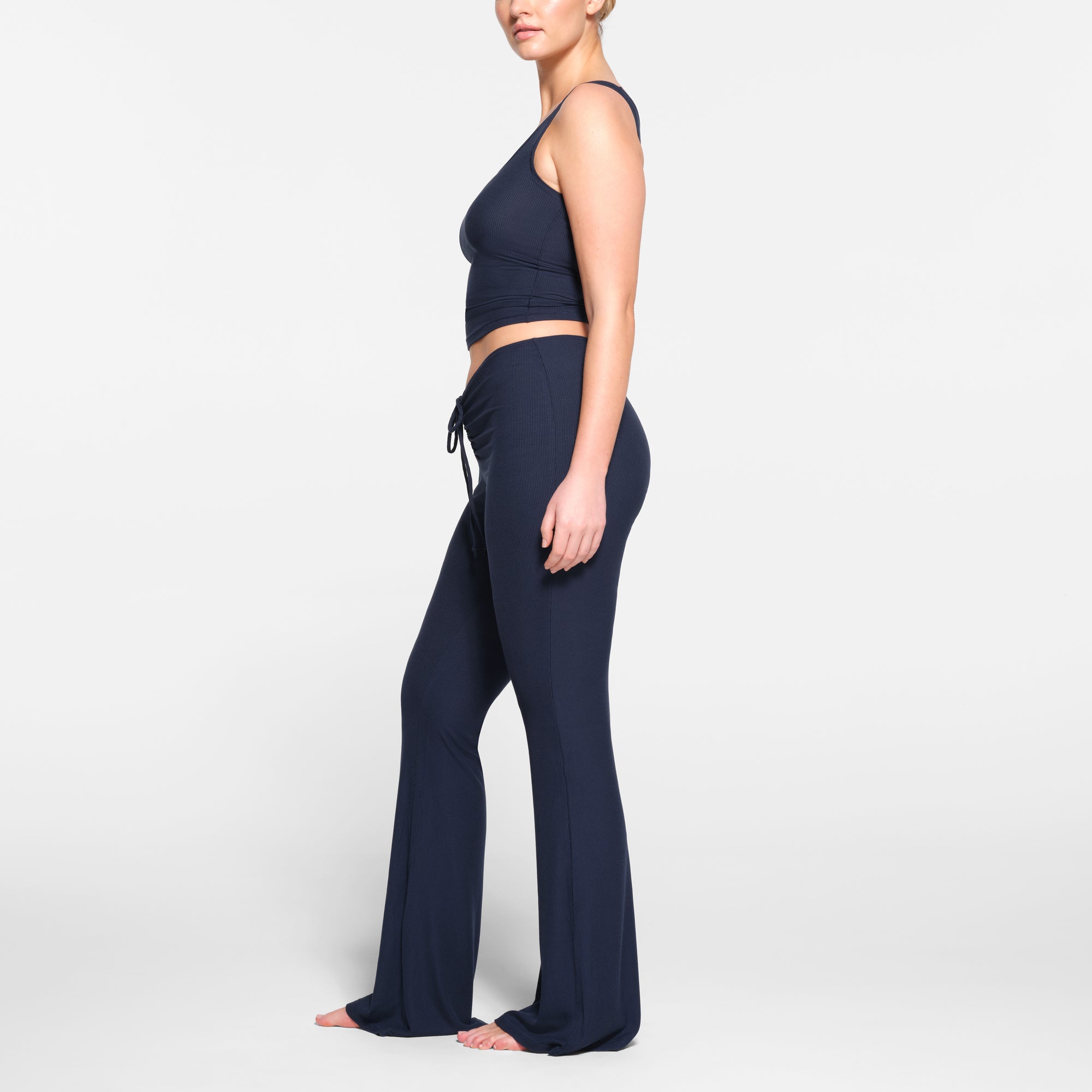 SOFT LOUNGE RUCHED PANT | NAVY | XXS
