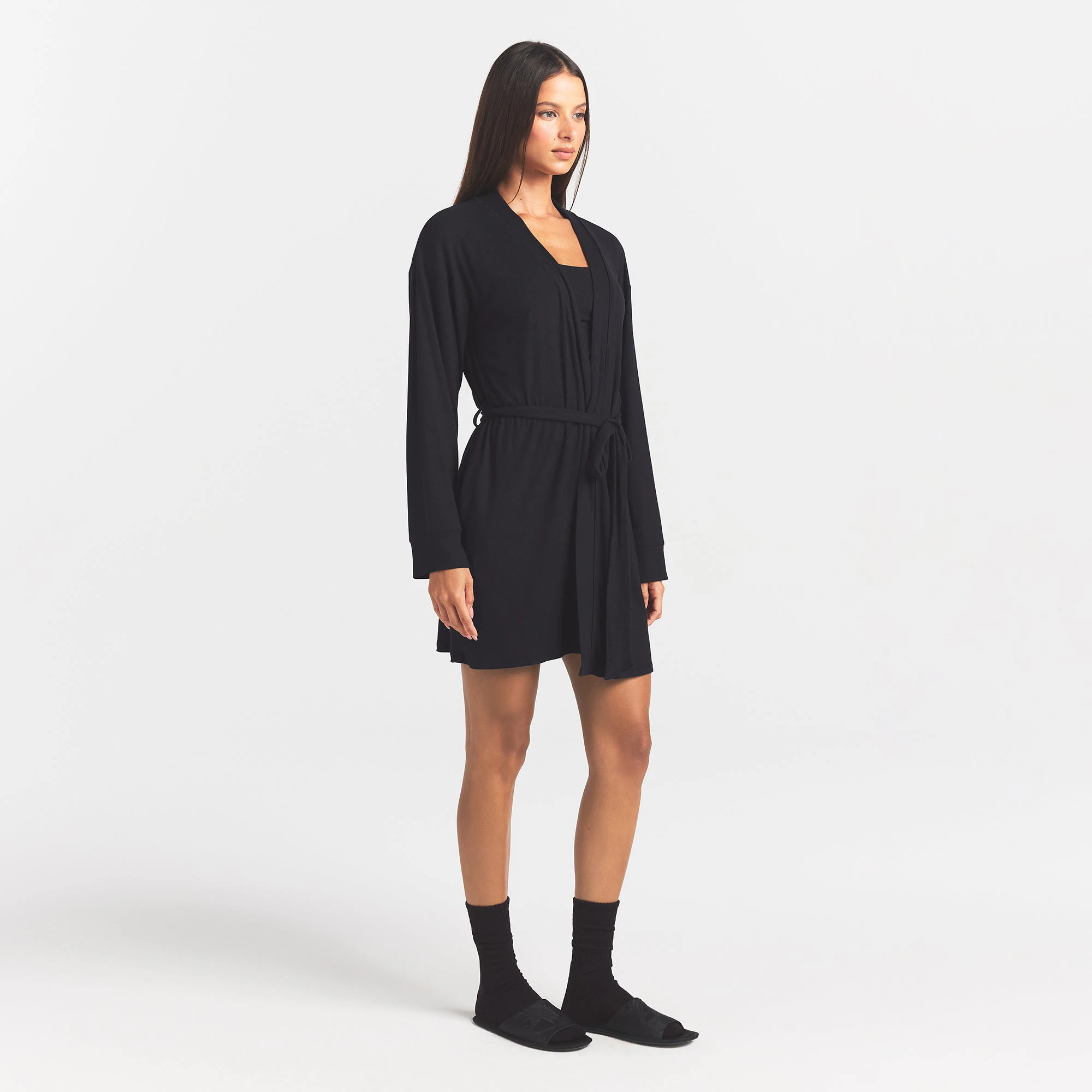 SOFT LOUNGE ROBE | ONYX | SKIMS SOFT LOUNGE ROBE | ONYX | SKIMS