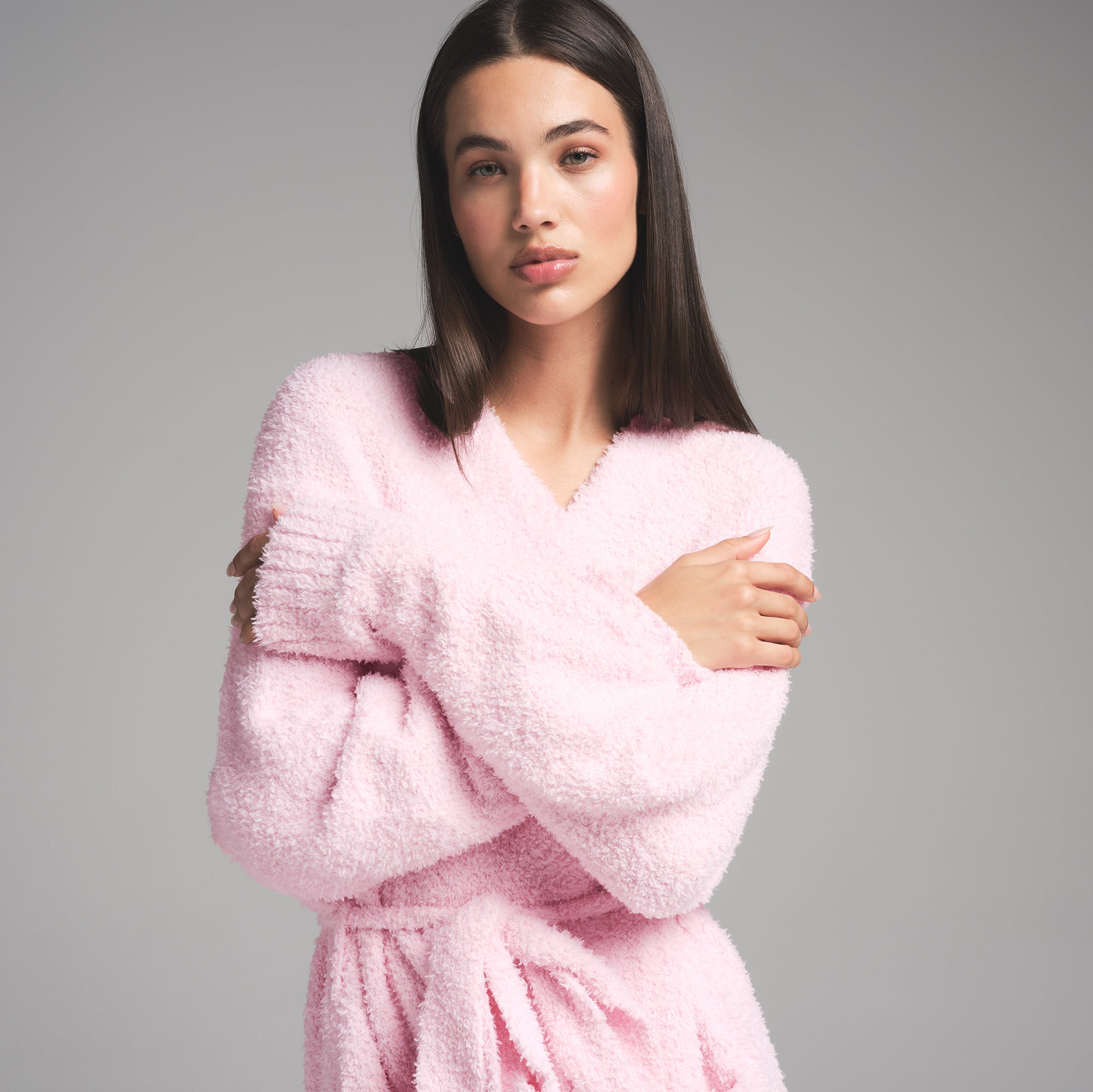 COZY KNIT UNISEX ROBE | CHERRY BLOSSOM