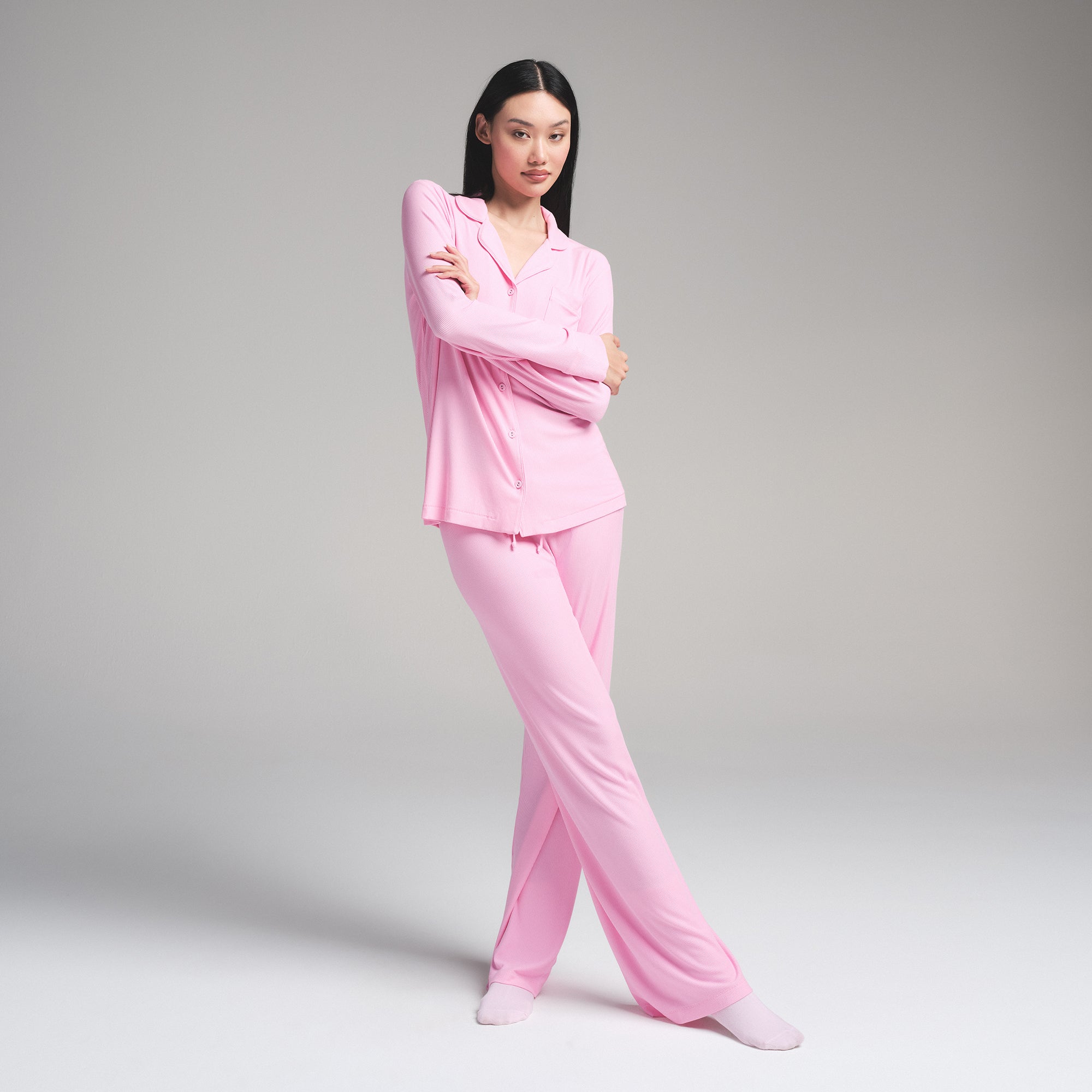 SOFT LOUNGE SLEEP SET | HEATHER GREY
