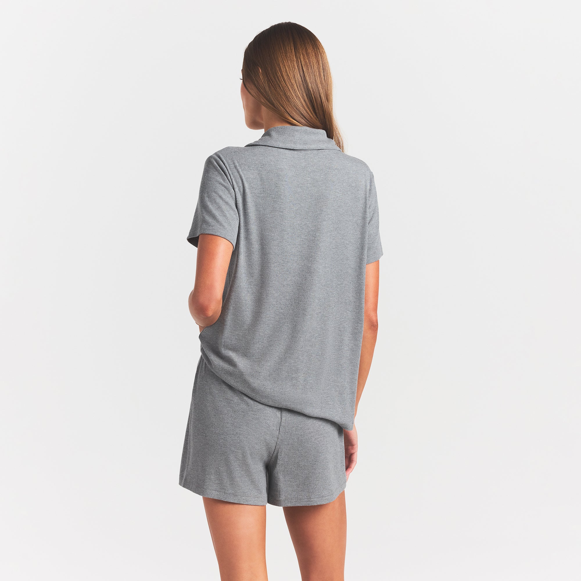 SOFT LOUNGE SHORT SLEEP SET | HEATHER GREY | SKIMS