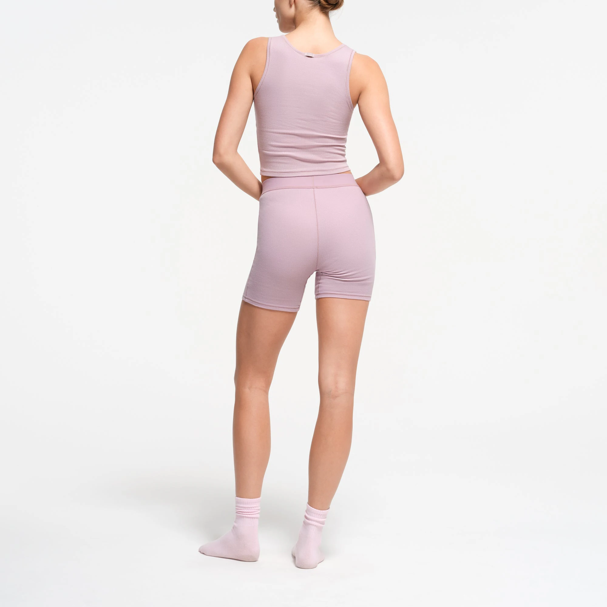 COTTON RIB TANK | DUSK ON A MODEL BACK VIEW