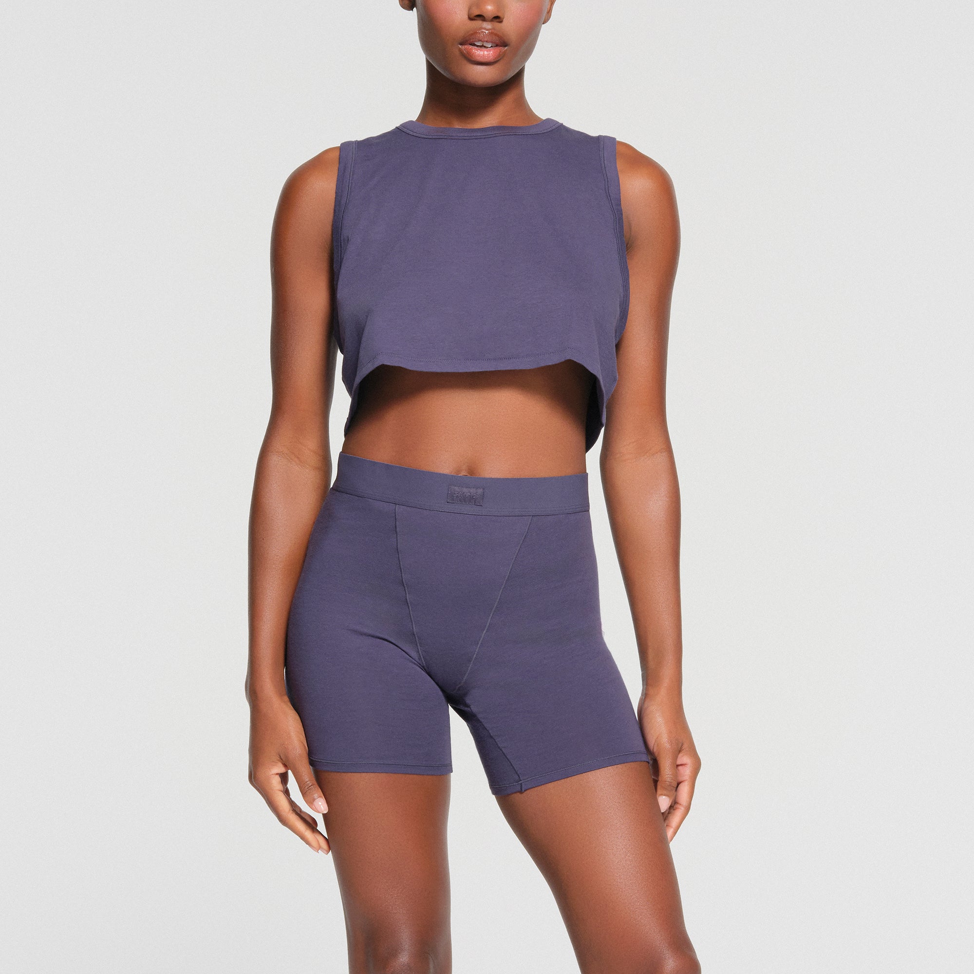 BOYFRIEND CROP TANK SLEET