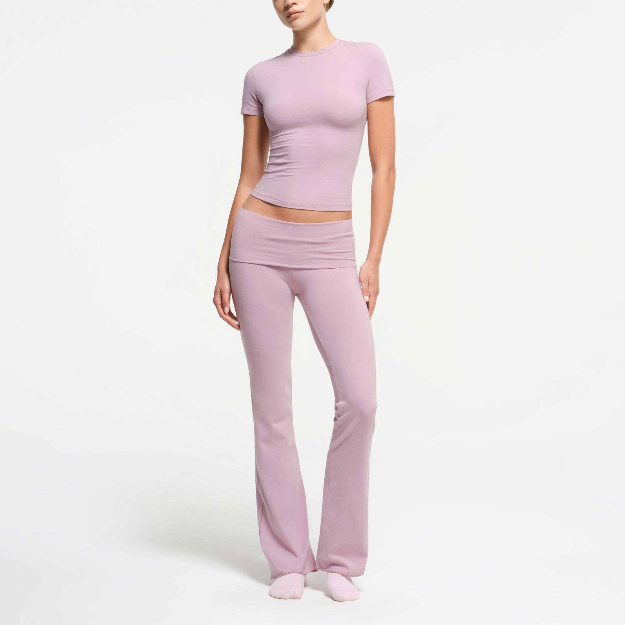 COTTON JERSEY T-SHIRT | DUSK ON A MODEL FRONT VIEW