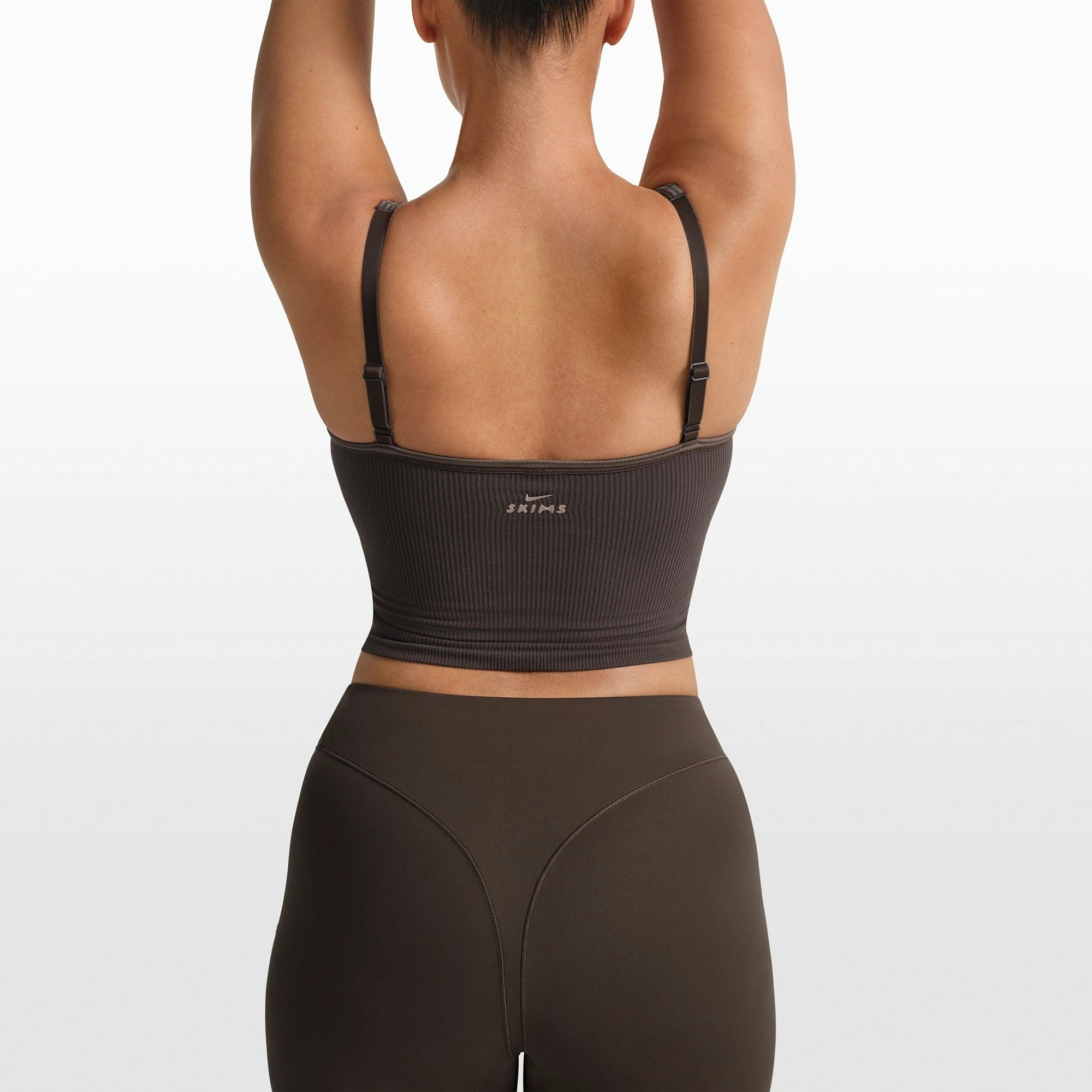 NikeSKIMS RIBBED SEAMLESS CAMI | PHOENIX ON A MODEL FRONT VIEW @ | FOCUS: 0.0, 1.0, 0.9
