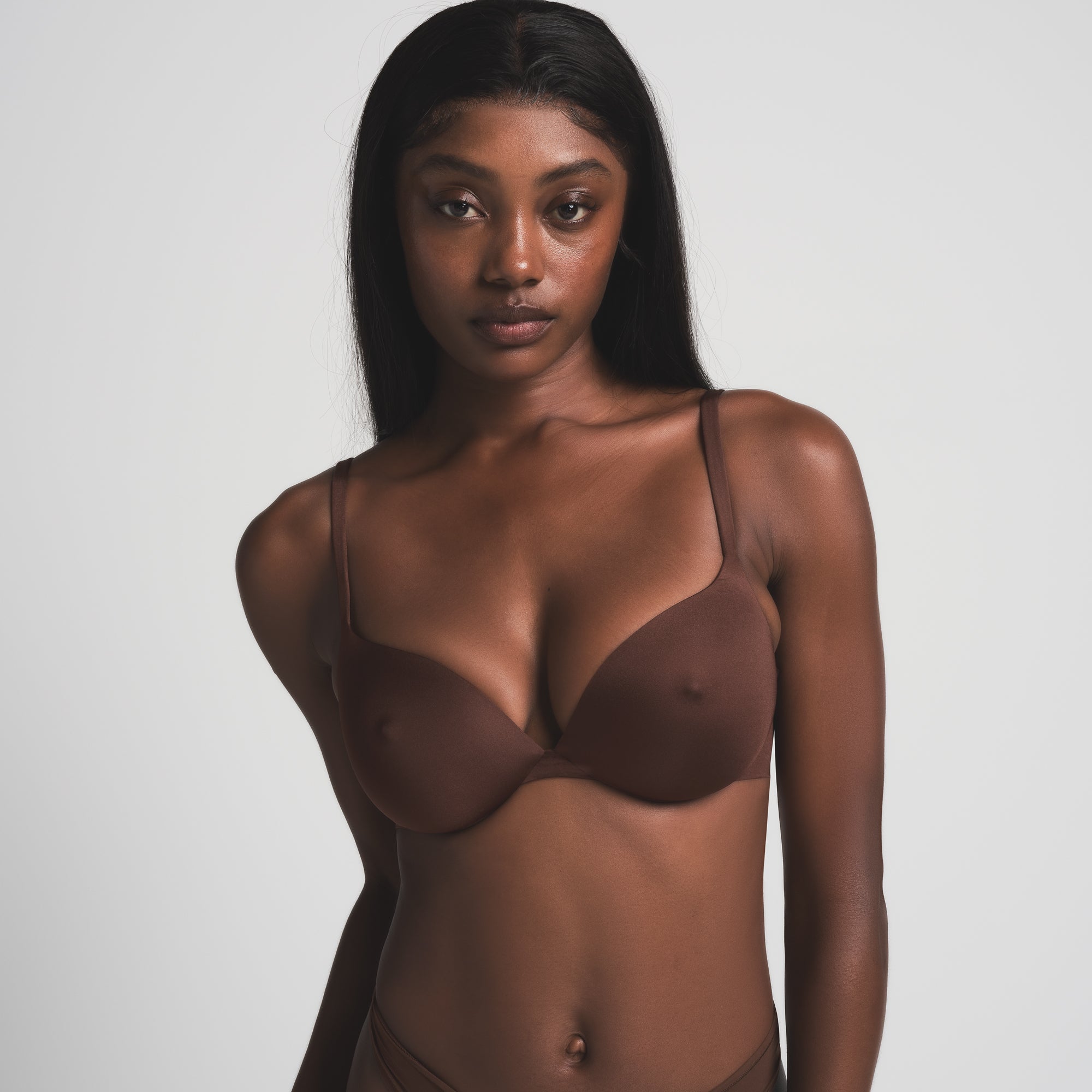 SKIMS ULTIMATE NIPPLE PUSH UP BRA COCOA