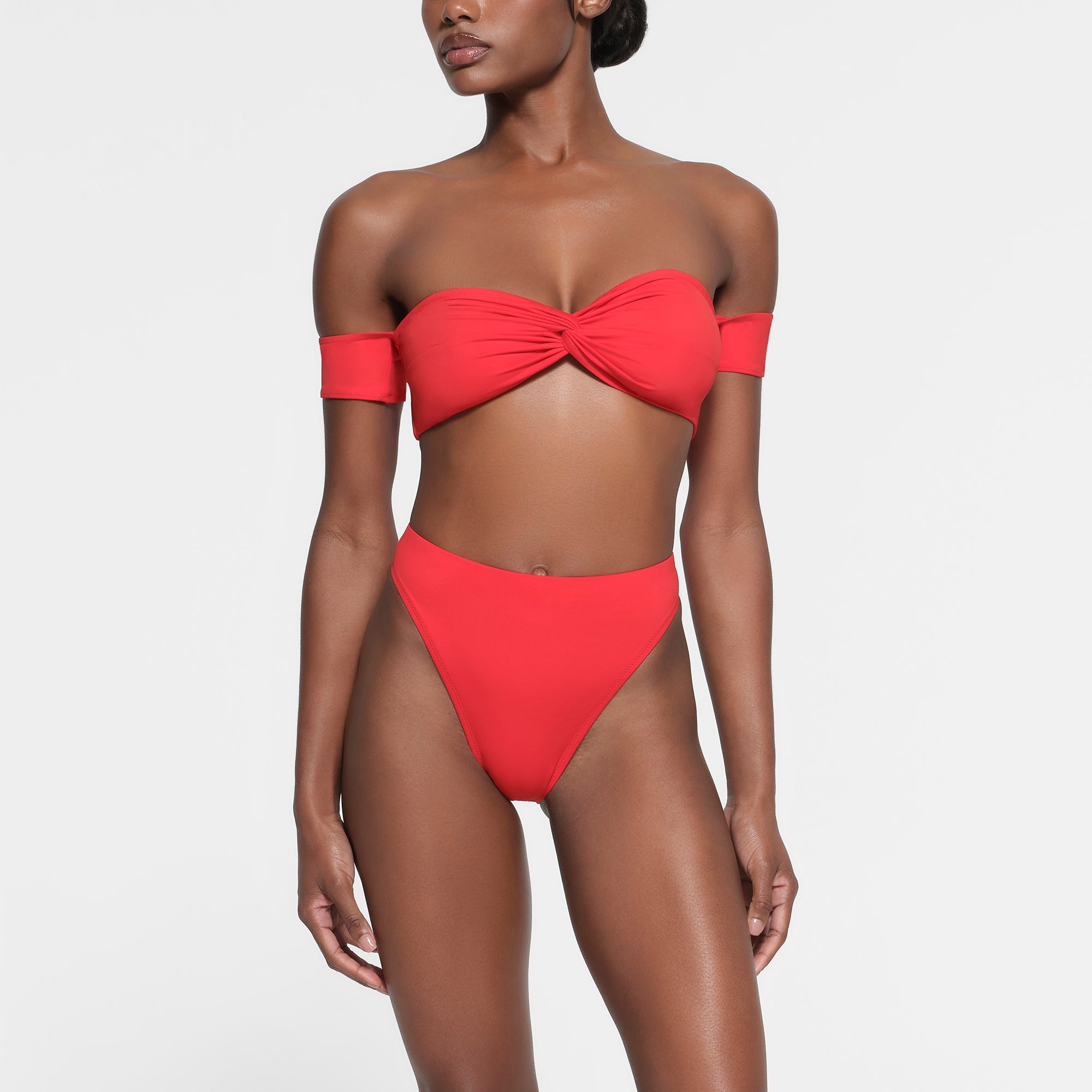 High leg red bikini discount