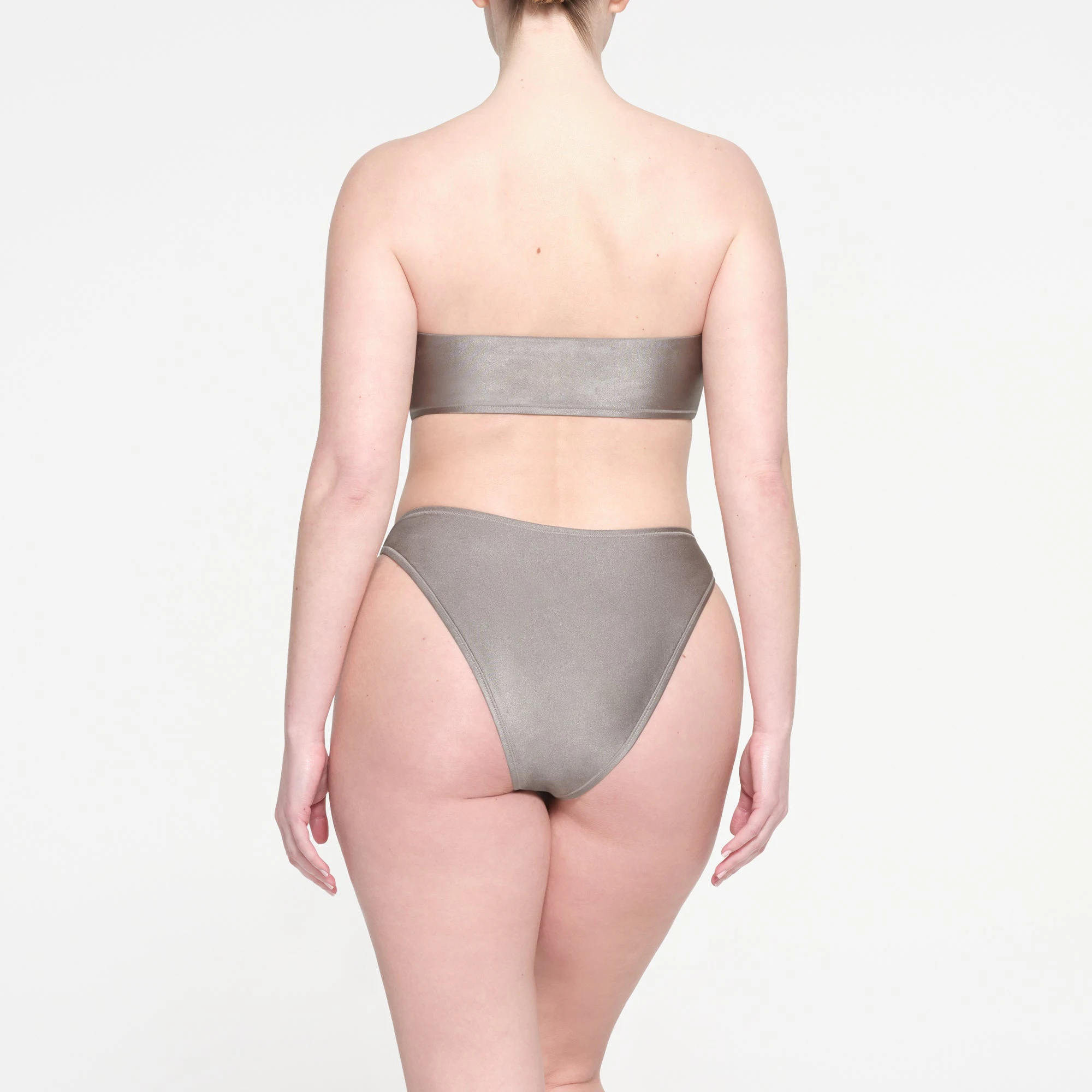 SHINE SWIM TANGA BOTTOMS | SMOKE ON A MODEL BACK VIEW
