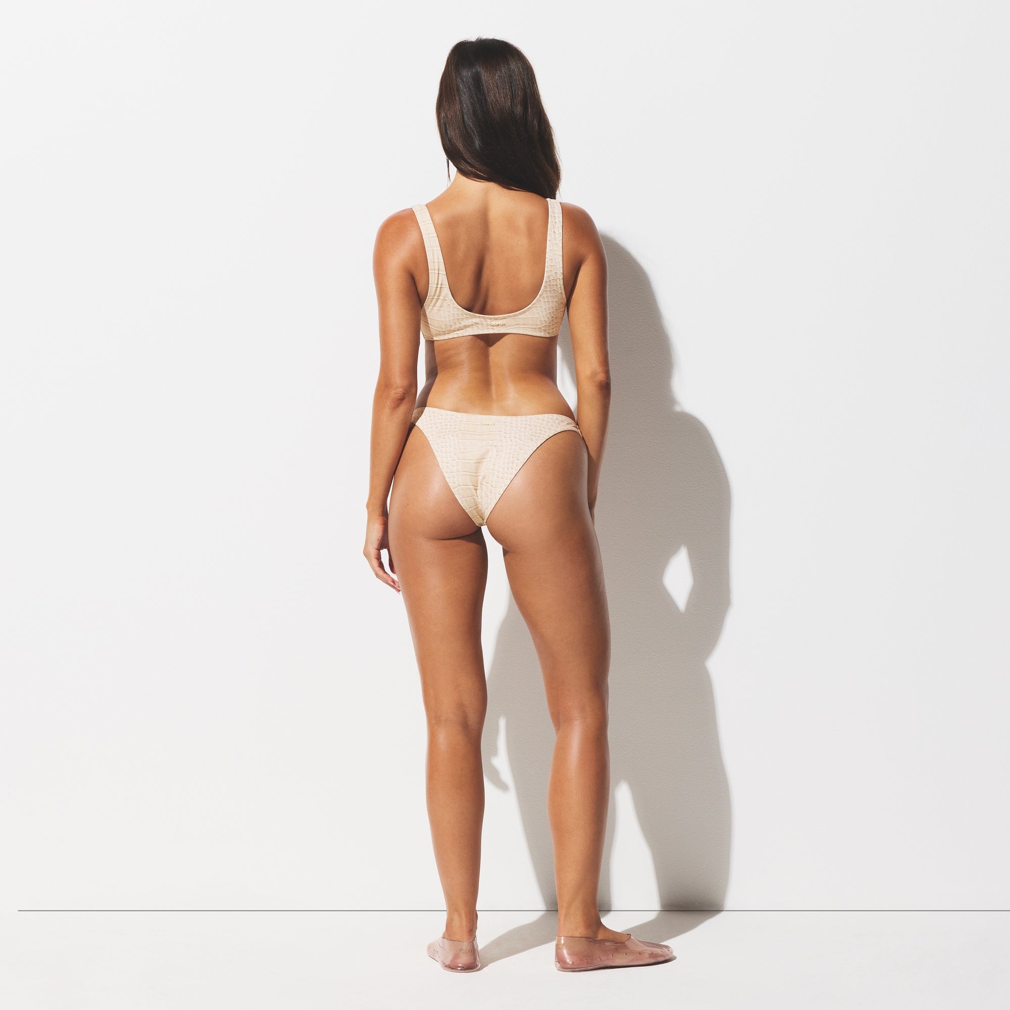 Skims Signature Swim Micro Tanga Bikini Bottoms - Onyx