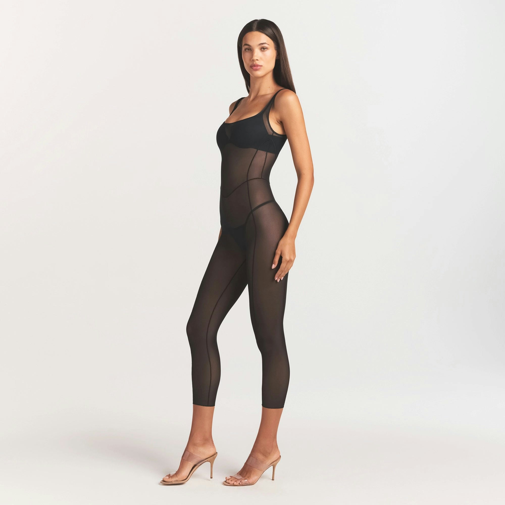 POWER MESH CATSUIT | ONYX ON A MODEL FRONT VIEW @ | FOCUS: 0.0, 1.0, 0.9