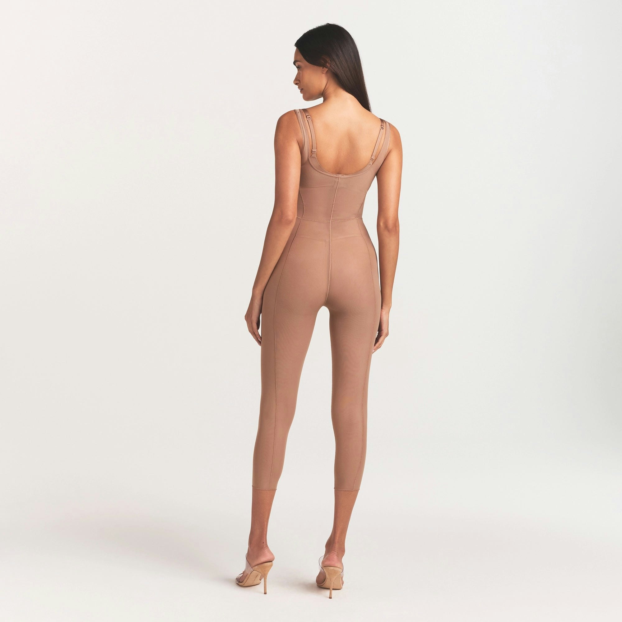 POWER MESH CATSUIT | SIENNA ON A MODEL FRONT VIEW @ | FOCUS: 0.0, 1.0, 0.9