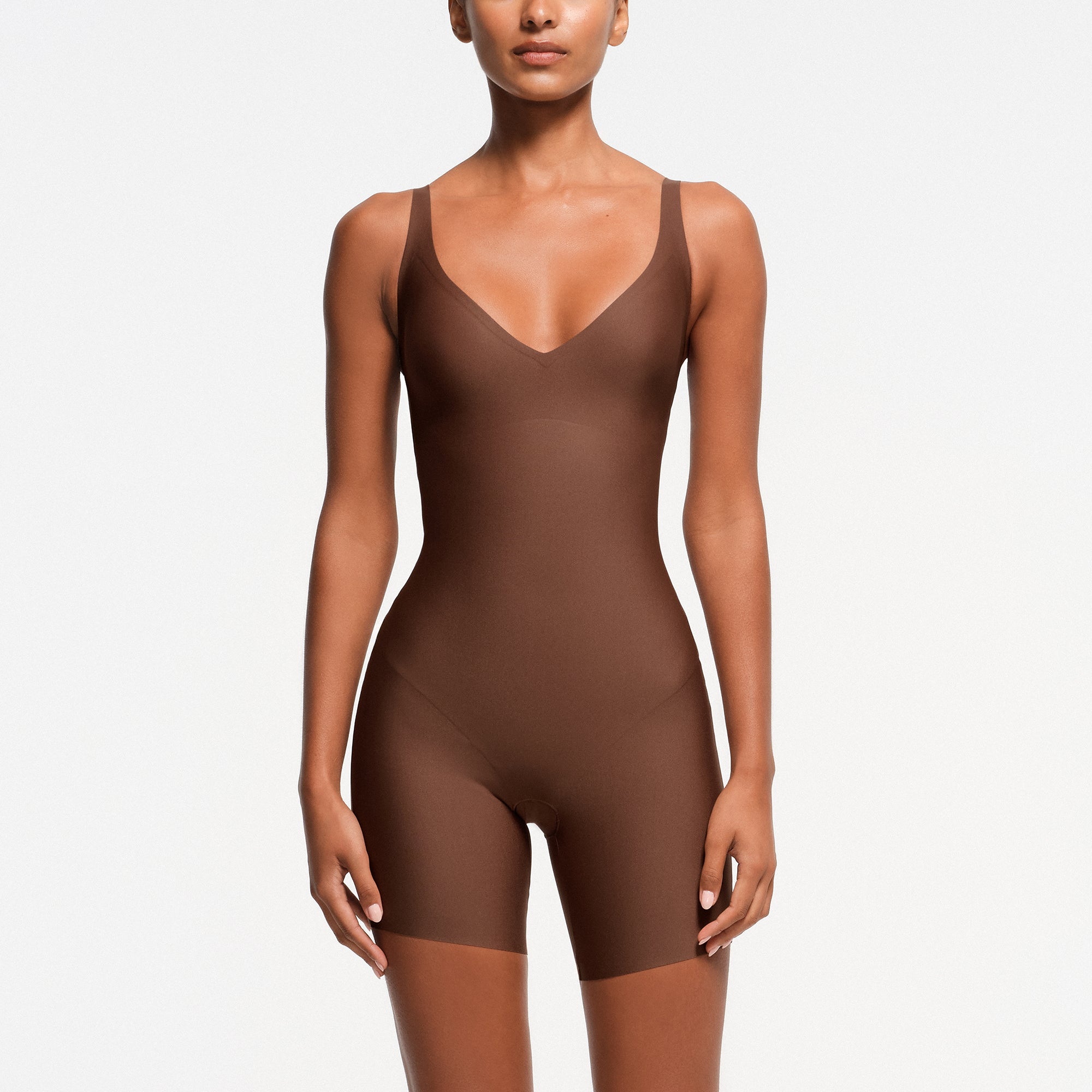 SKIMS ULTIMATE BODY PUSH-UP BUTT ENHANCING PADDED MID THIGH BODYSUIT | CLAY