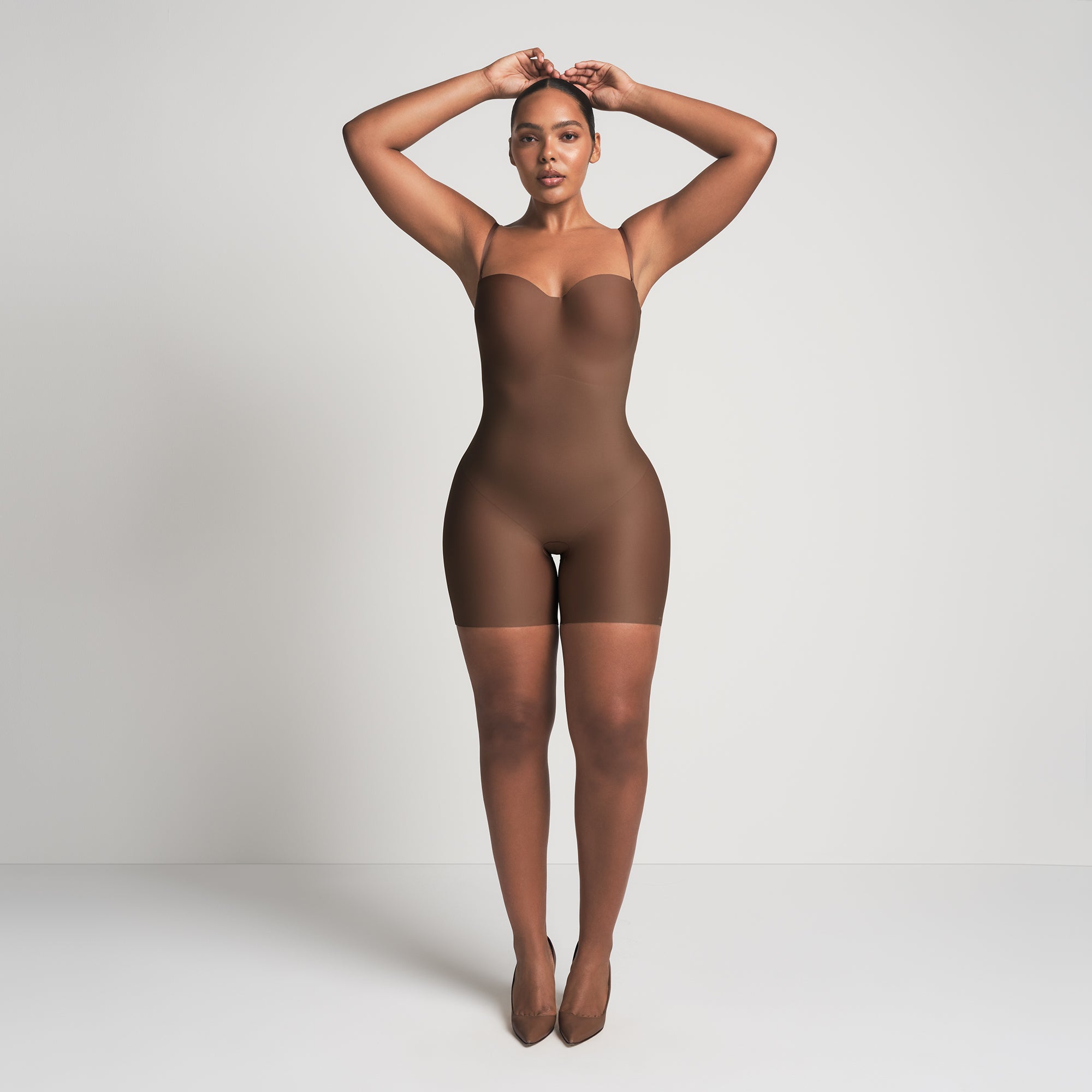 SKIMS BODY CORE SCULPT UNDERWIRE MID THIGH BODYSUIT | JASPER
