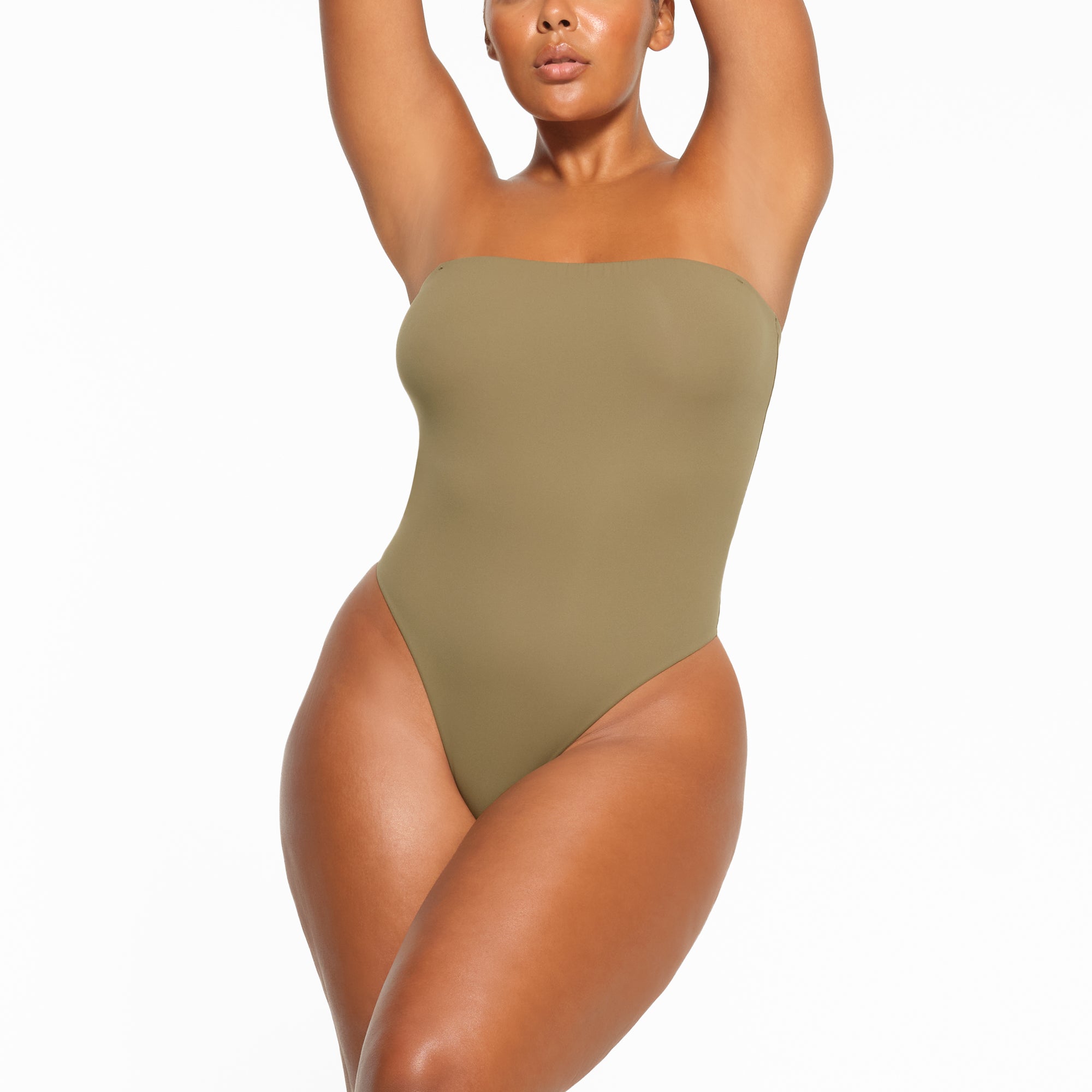 Green strapless bodysuit sales