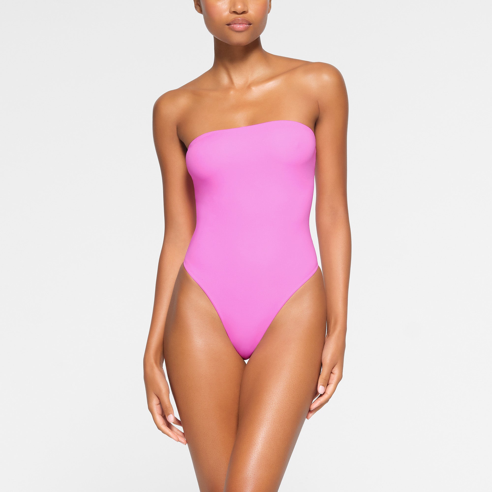 Pink strapless bodysuit discount