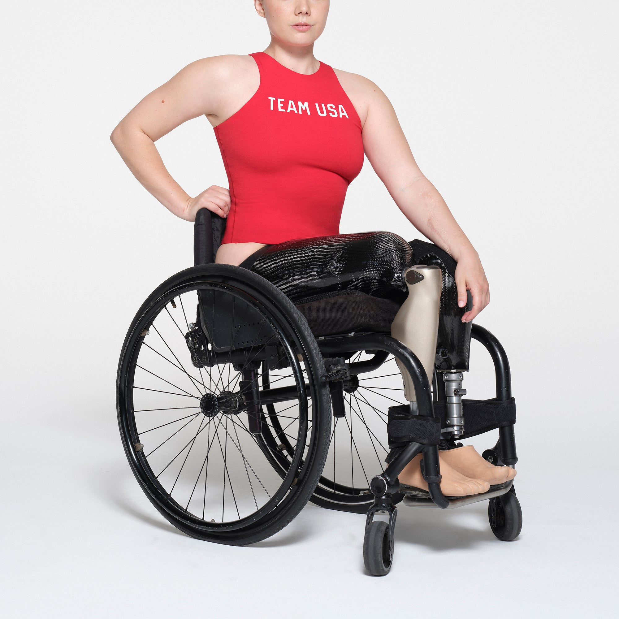 SKIMS FOR TEAM USA COTTON JERSEY PARALYMPIC HIGH NECK