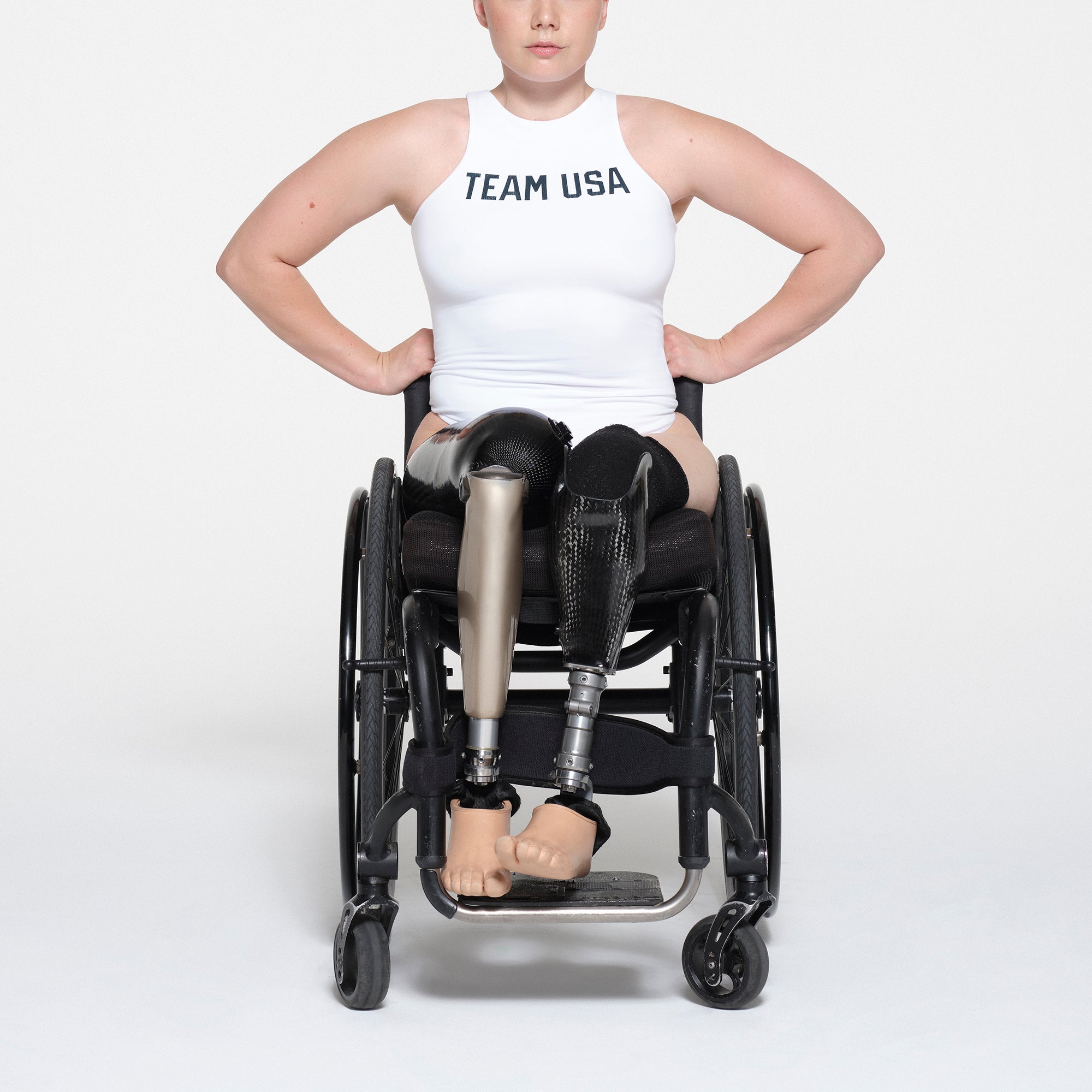 SKIMS FOR TEAM USA COTTON JERSEY PARALYMPIC HIGH NECK