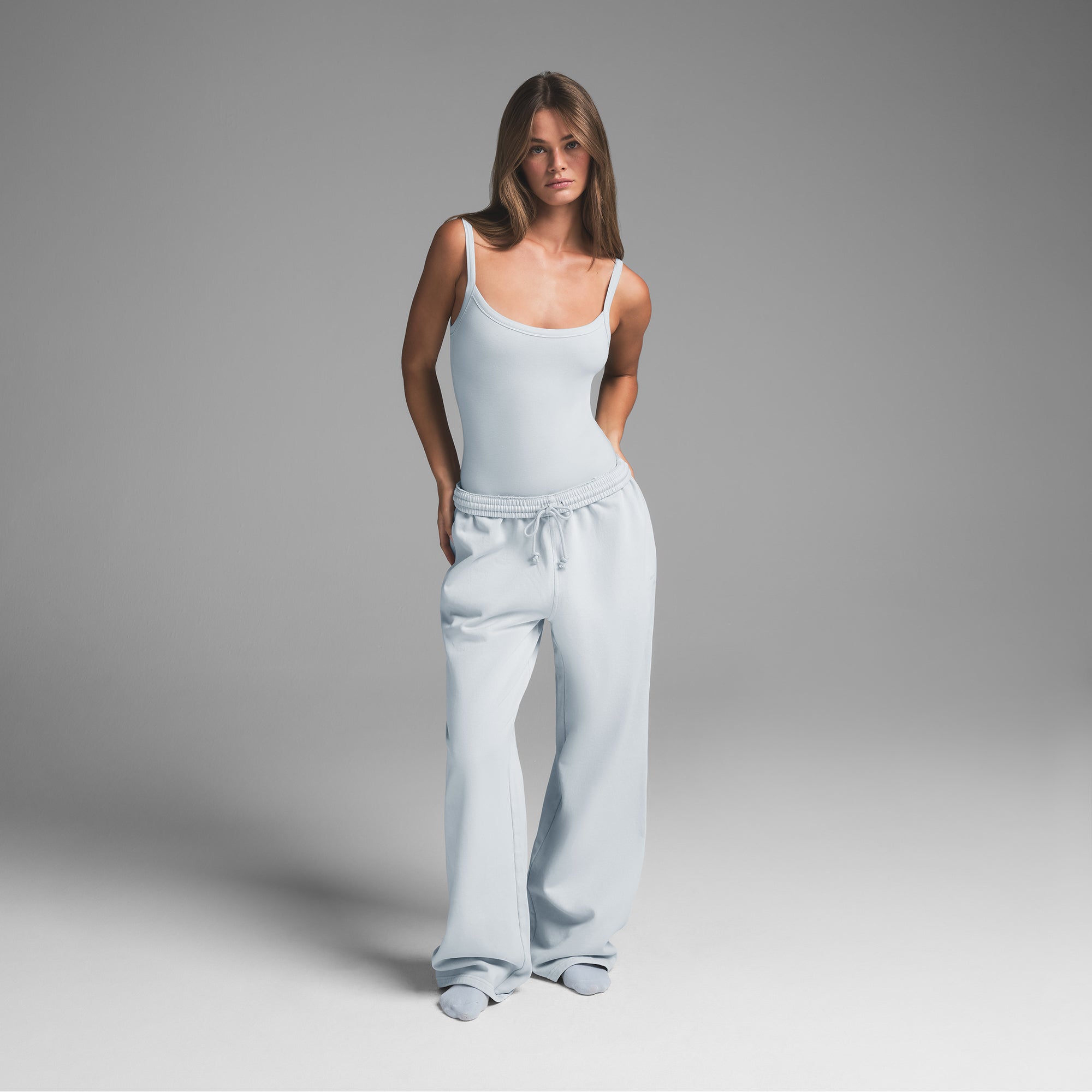 COTTON JERSEY SCOOP NECK BODYSUIT | ZEN BLUE