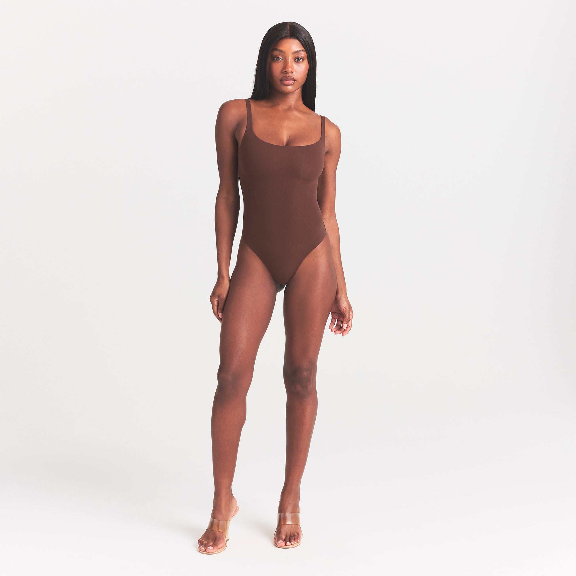 FITS EVERYBODY SQUARE NECK BODYSUIT | COCOA | SKIMS FITS EVERYBODY SQUARE NECK BODYSUIT | COCOA | SKIMS
