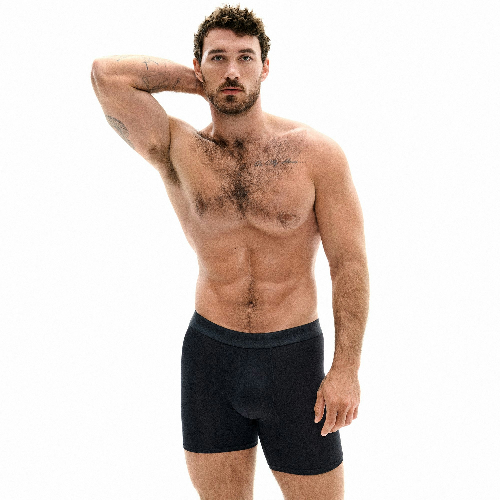 SKIMS STRETCH MENS 5" BOXER BRIEF | OBSIDIAN CAMPAIGN IMAGERY @ | FOCUS: 0.0, 1.0, 0.9