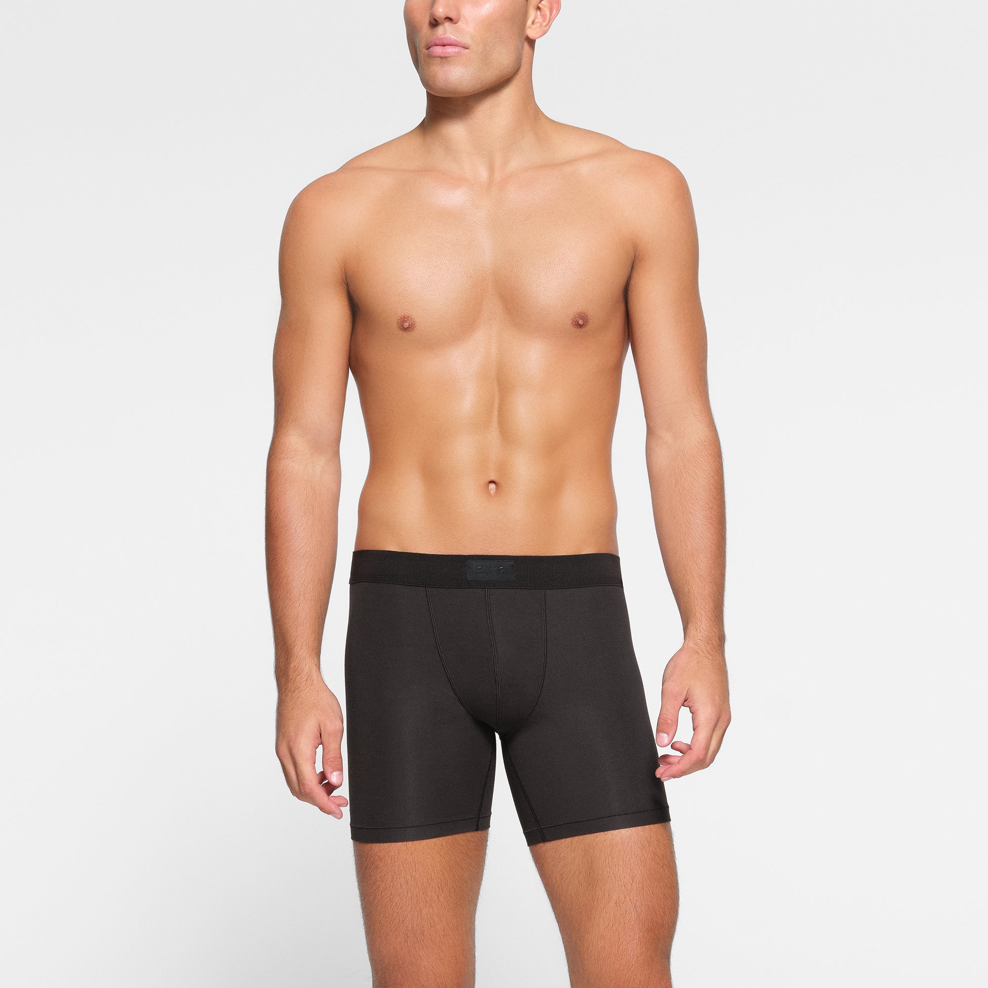 SKIMS COTTON MENS 5 BOXER BRIEF ONYX
