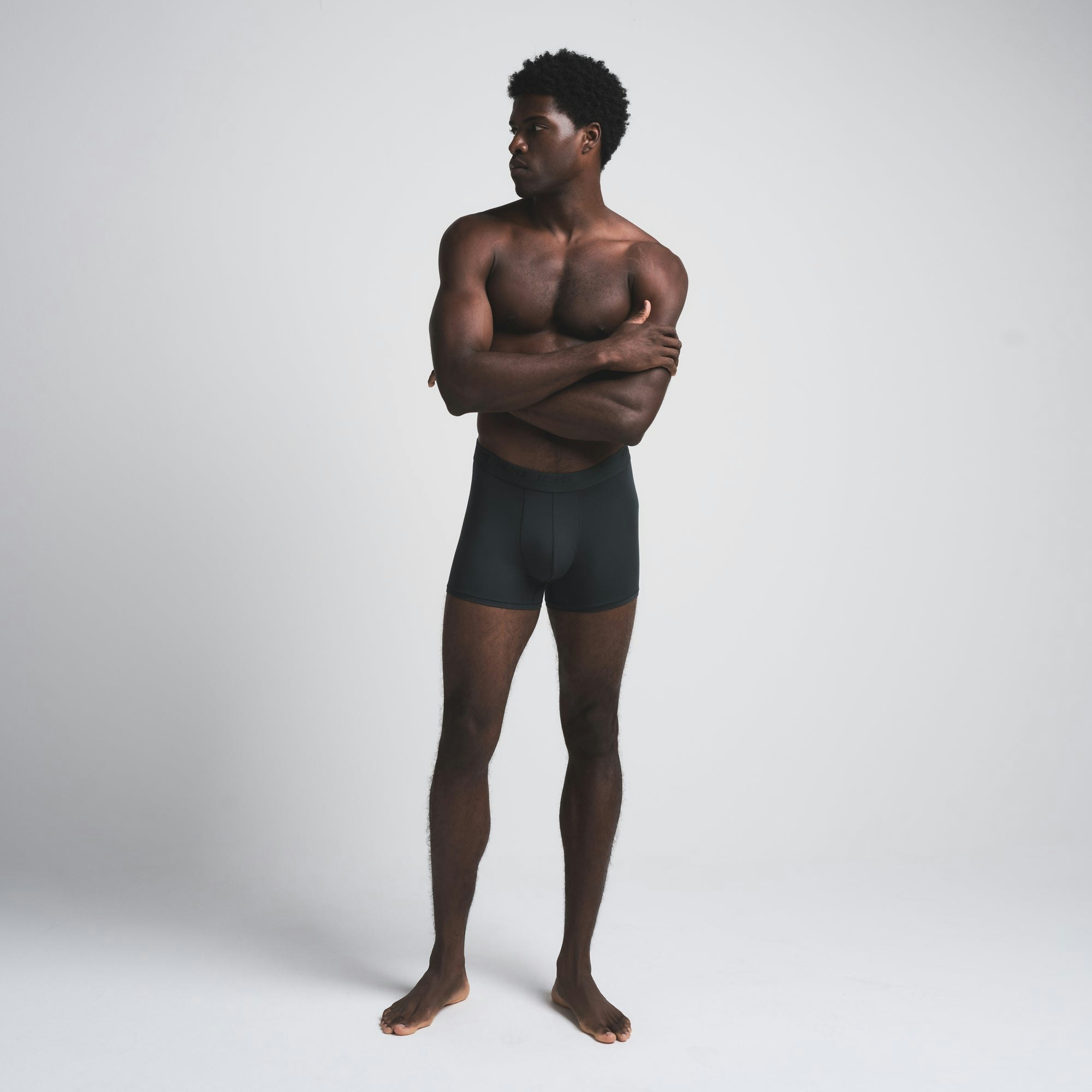 SKIMS STRETCH MENS 3" BOXER BRIEF 3-PACK | CYPRESS MULTI ON A MODEL FRONT VIEW | FOCUS: 0.0, 1.0, 0.9