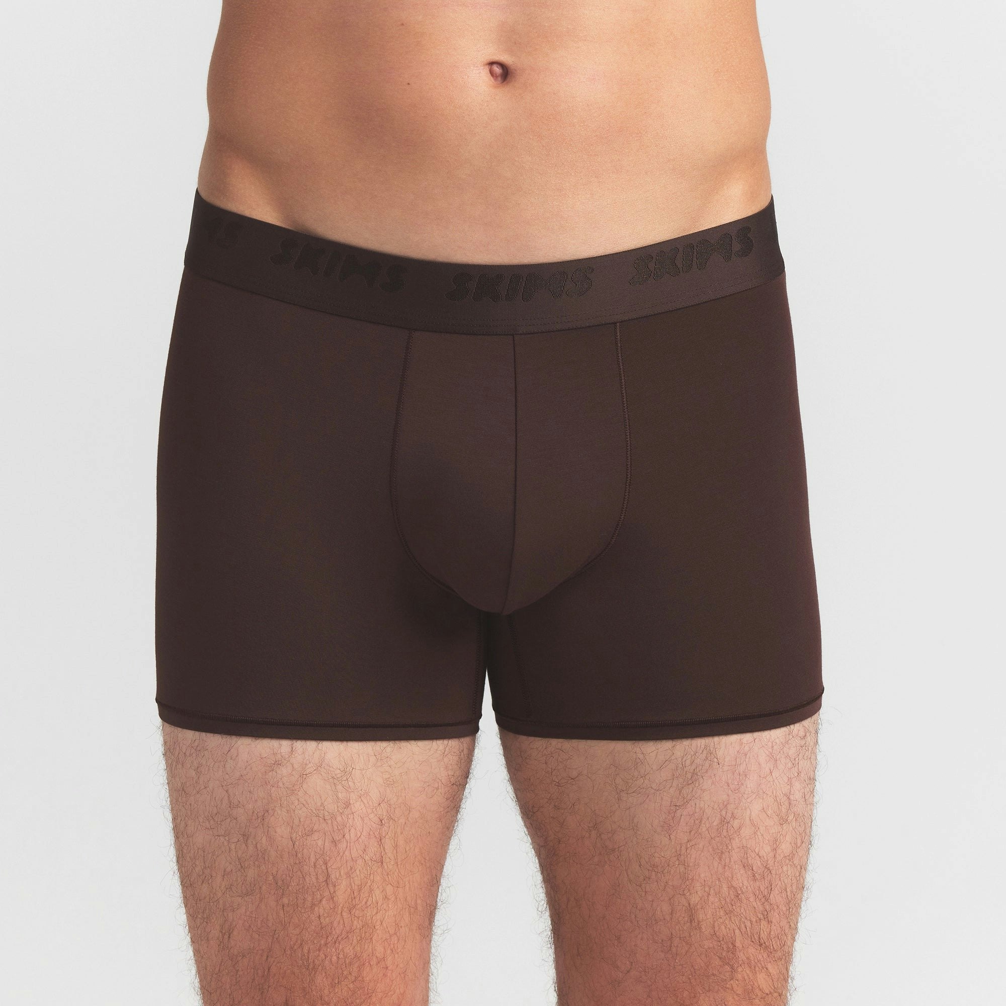 SKIMS STRETCH MENS 3" BOXER BRIEF 3-PACK  | HALITE STONE MULTI ON A MODEL FRONT VIEW @ | FOCUS: 0.0, 1.0, 0.9