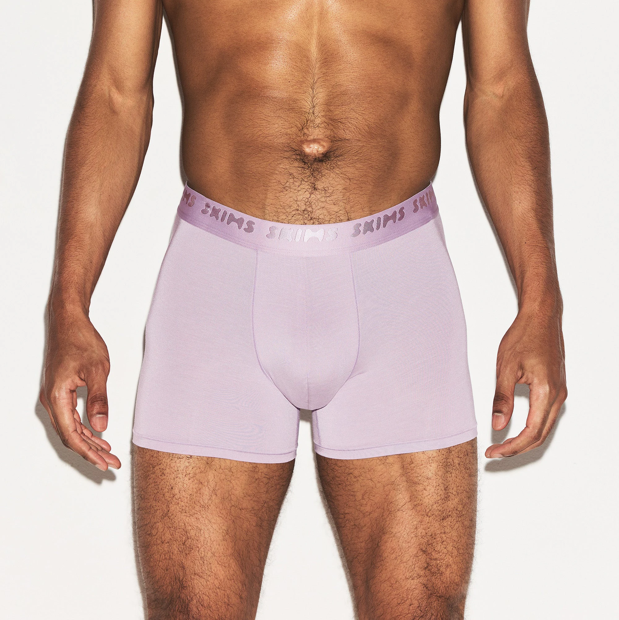 SKIMS STRETCH MENS 3 INCH BOXER BRIEF 3-PACK  | MELROSE MULTI ON A MODEL FRONT VIEW | FOCUS: 0.0, 1.0, 0.9